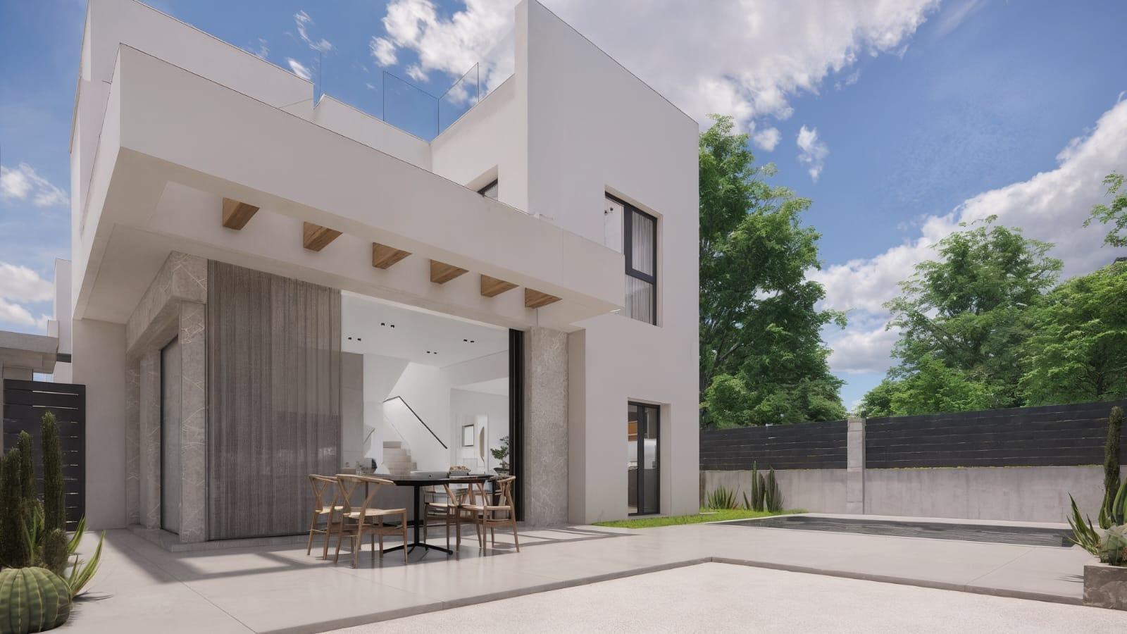 Villa obra nueva en Los Montesinos con piscina privada — 4 dorm.