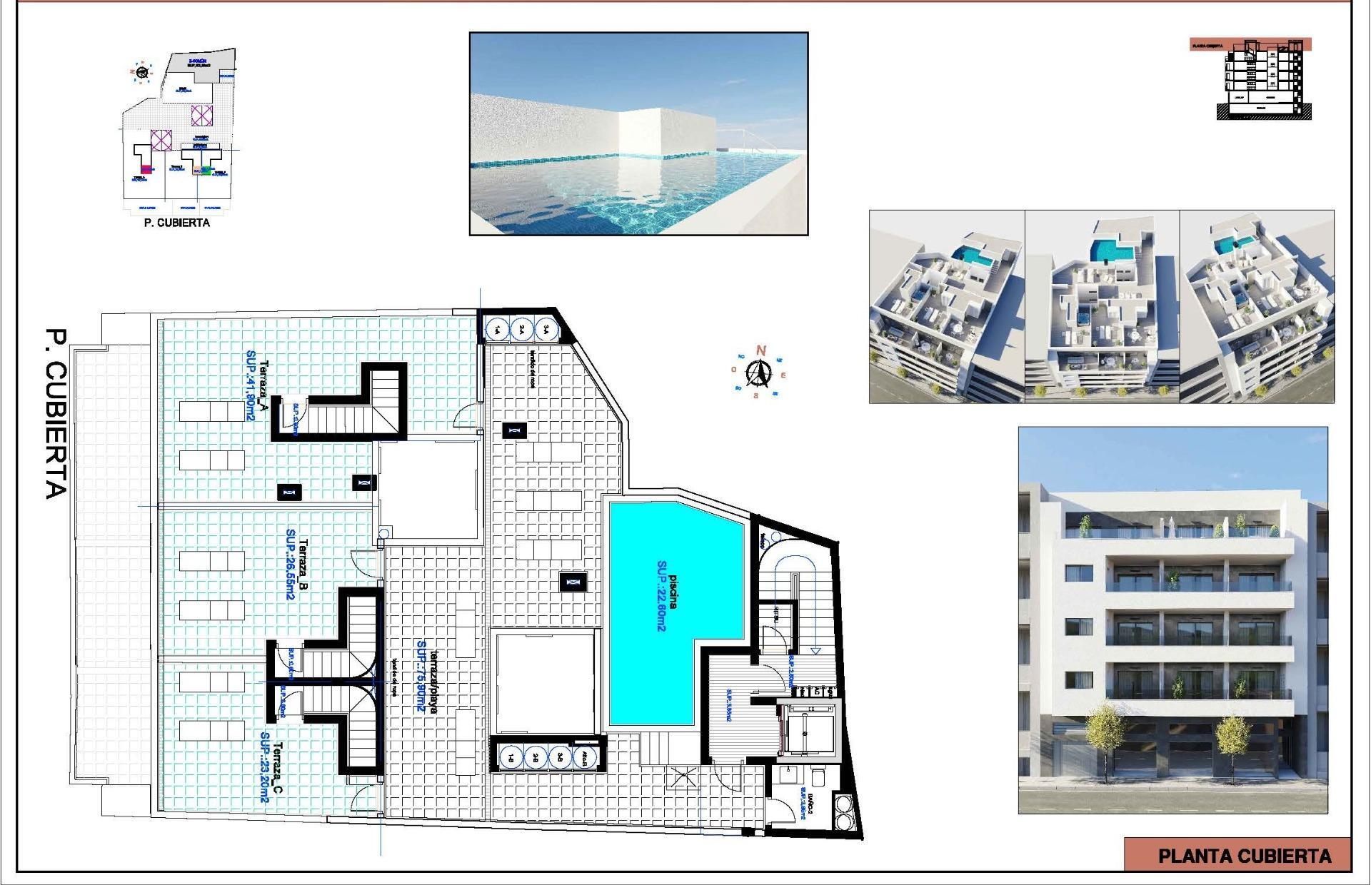 Ático obra nueva con piscina privada en Torrevieja — 3 dorm