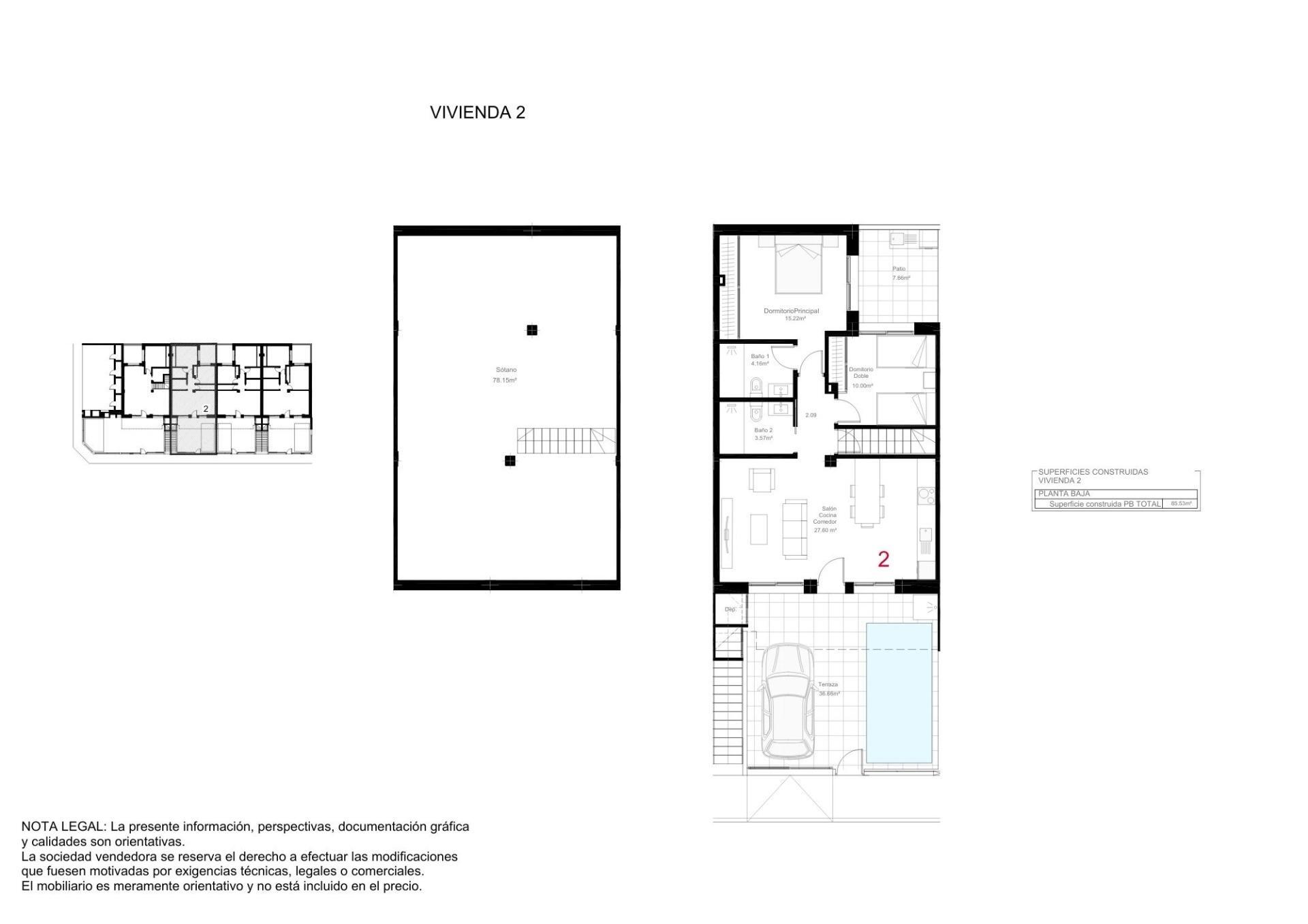 Chalet obra nueva con piscina privada en San Pedro del Pinatar