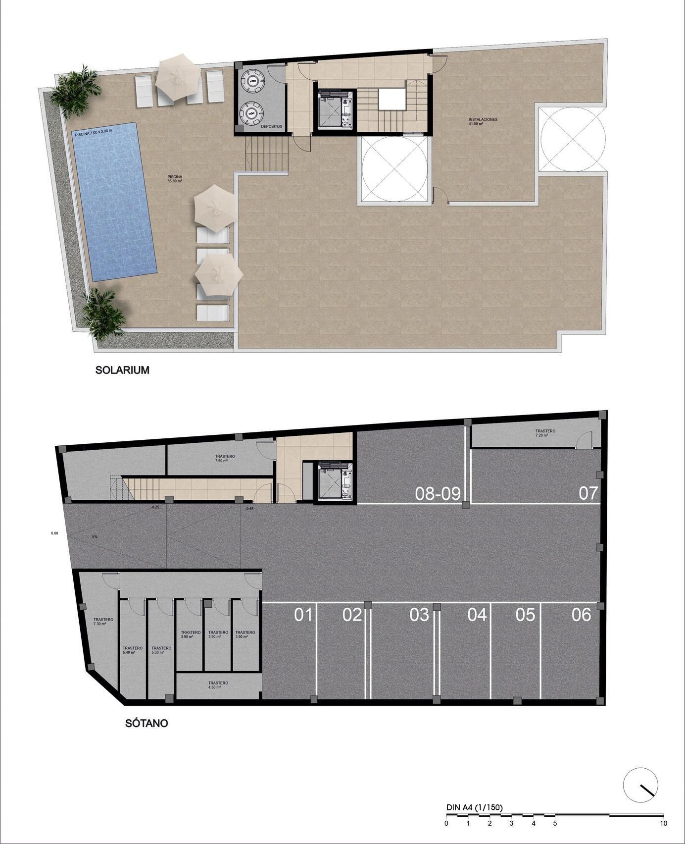 Apartamento 3 dorm. de obra nueva en Catral con piscina comunitaria en azotea