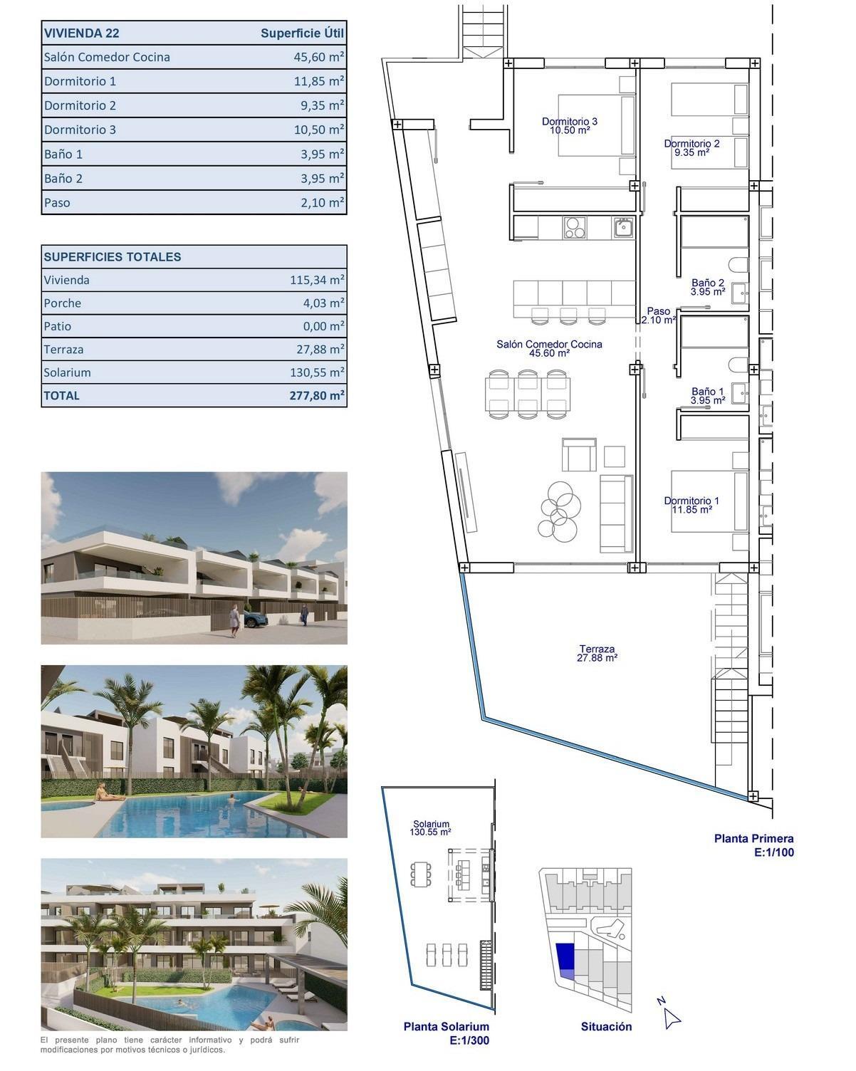 Obra Nueva en Pilar de la Horadada: Chalet con Piscina Privada — 3 Dorm