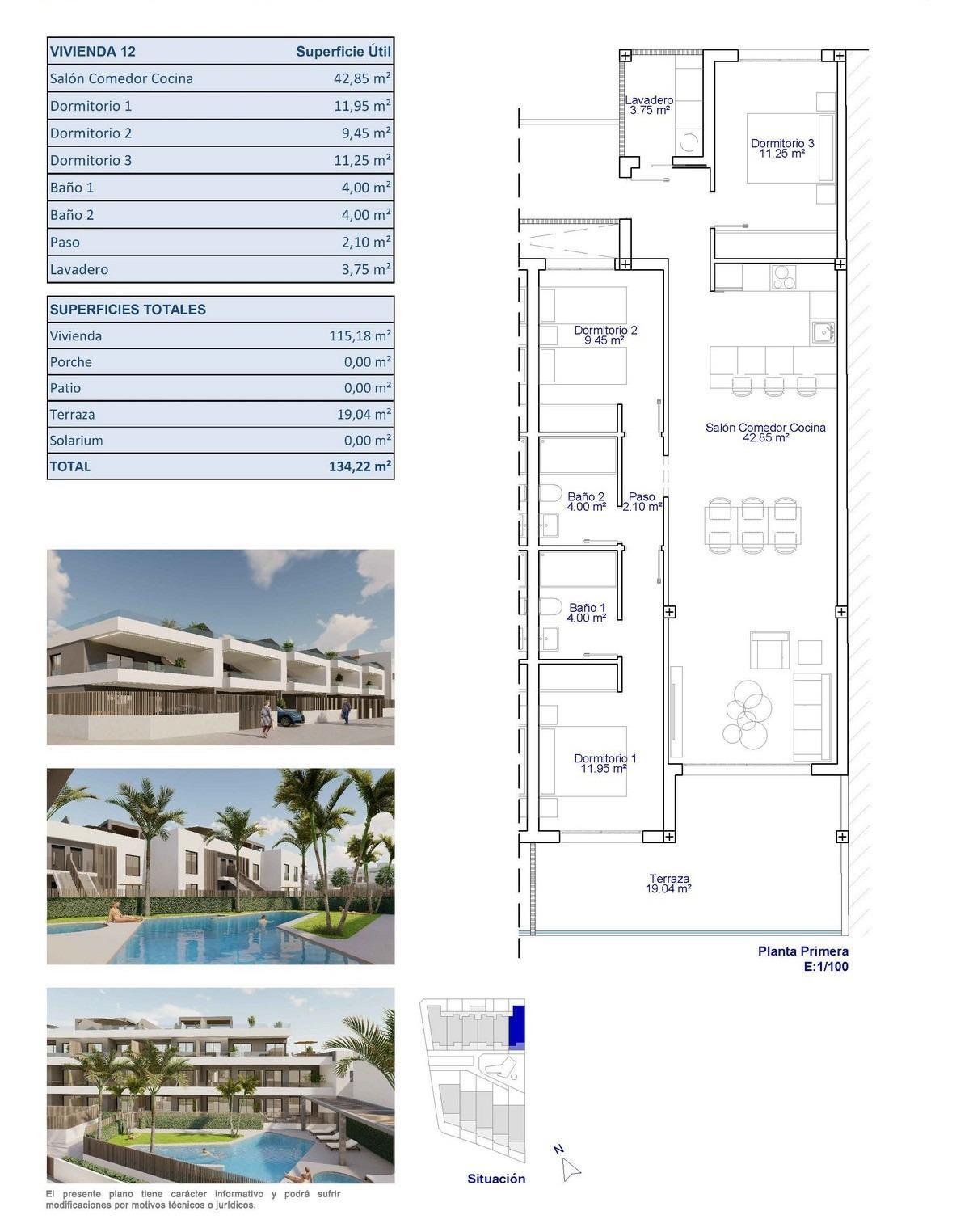 Apartamento Obra Nueva en Pilar de La Horadada - 3 Dorm, Piscina Privada