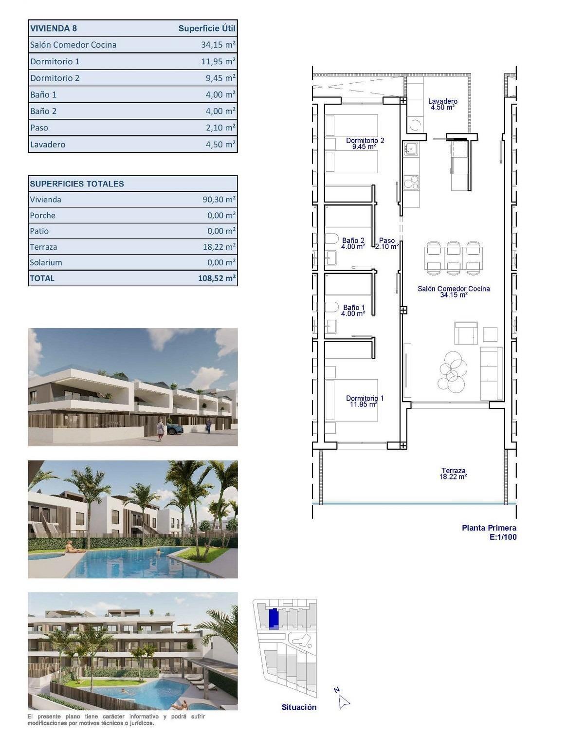 Moderno Apartamento de 2 Hab. con Piscina en Pilar de la Horadada