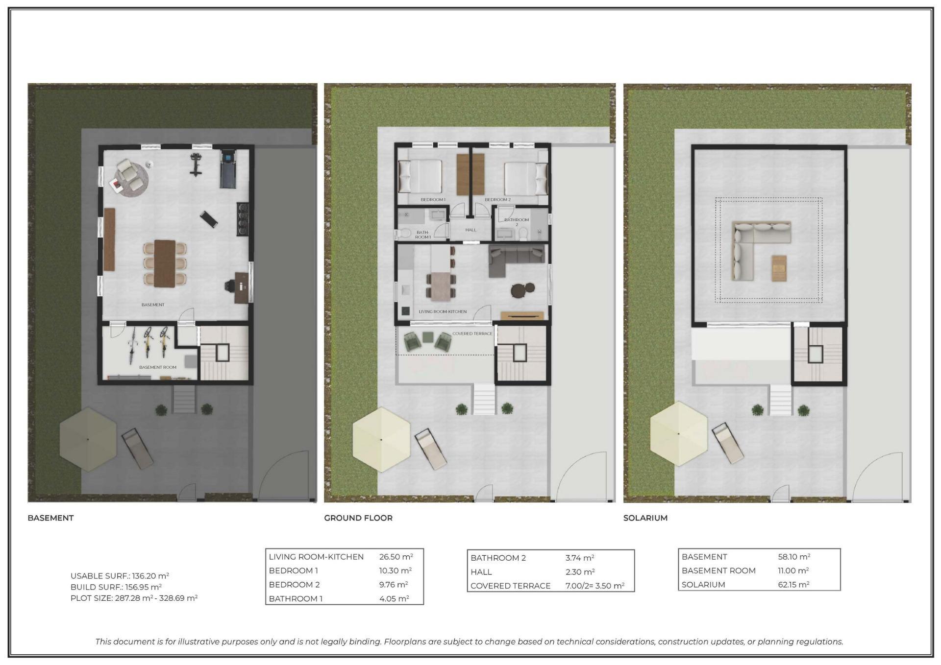 Villa de Obra Nueva con Piscina en Mazarrón — 2 Dormitorios, Sótano