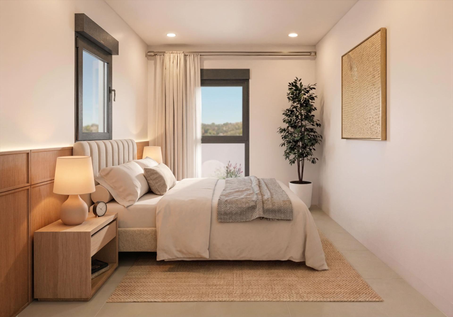 Villa obra nueva en Mazarron con piscina privada y solárium — 3 hab