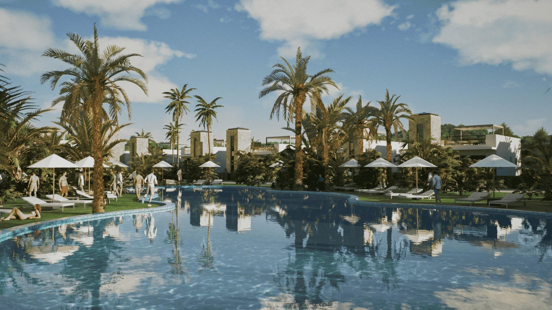 Villa obra nueva en Mazarron con piscina privada y solárium — 3 hab