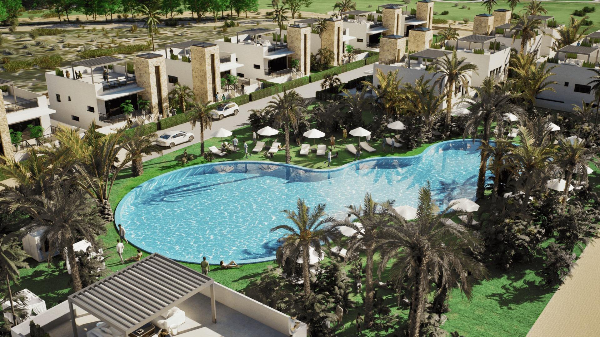 Villa obra nueva en Mazarron con piscina privada y solárium — 3 hab