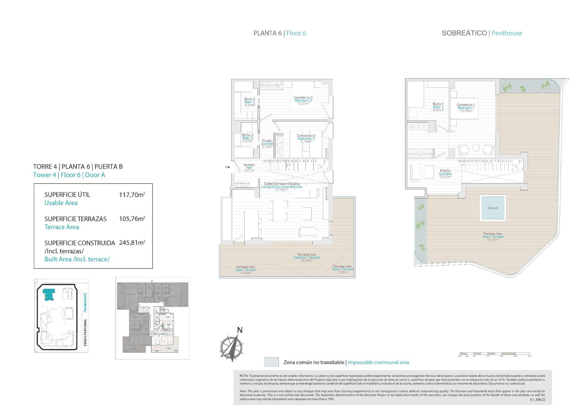 Ático de Obra Nueva con Piscina Privada en Villajoyosa — 3 Dorm.