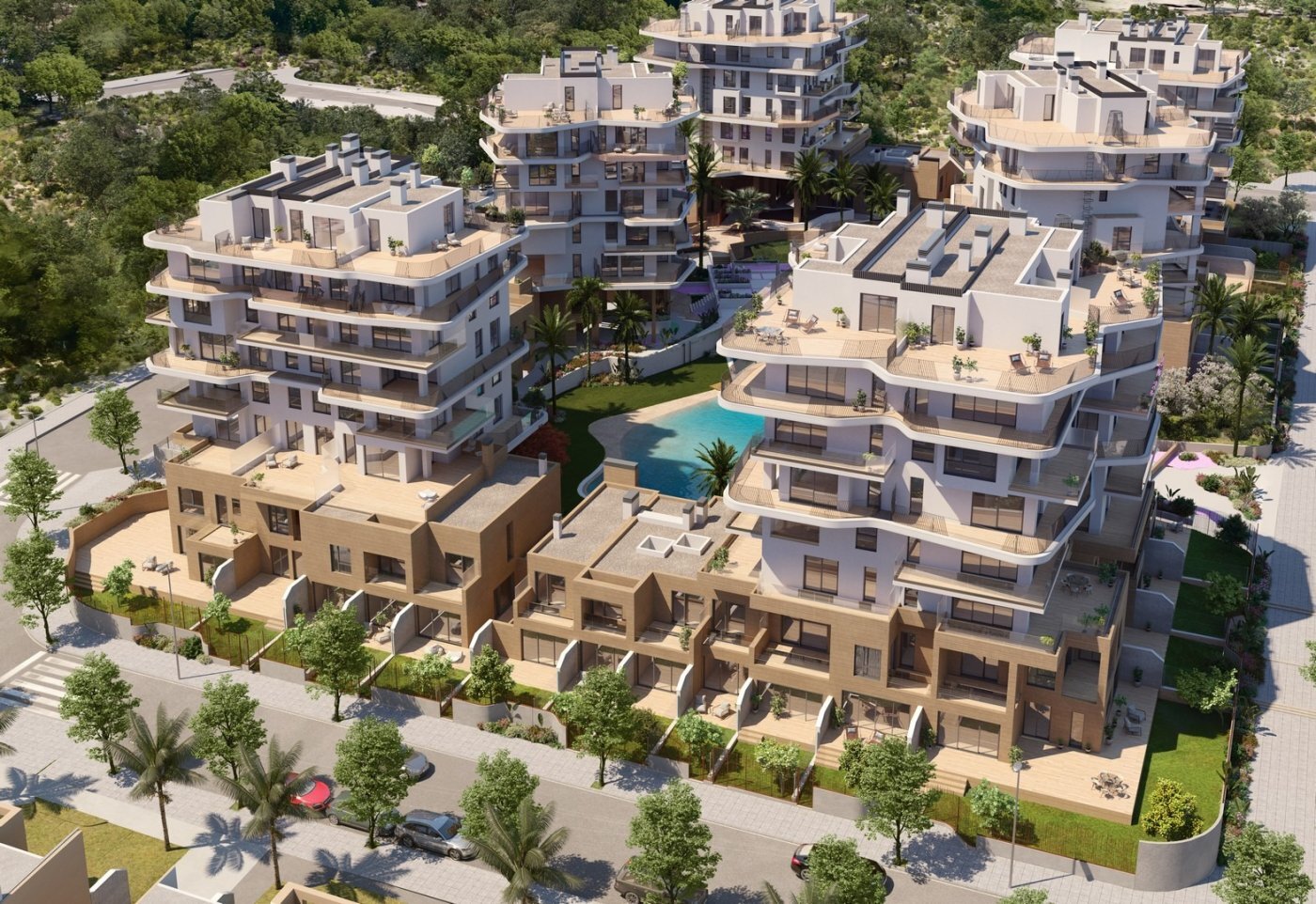 Ático de Obra Nueva con Piscina Privada en Villajoyosa — 3 Dorm.