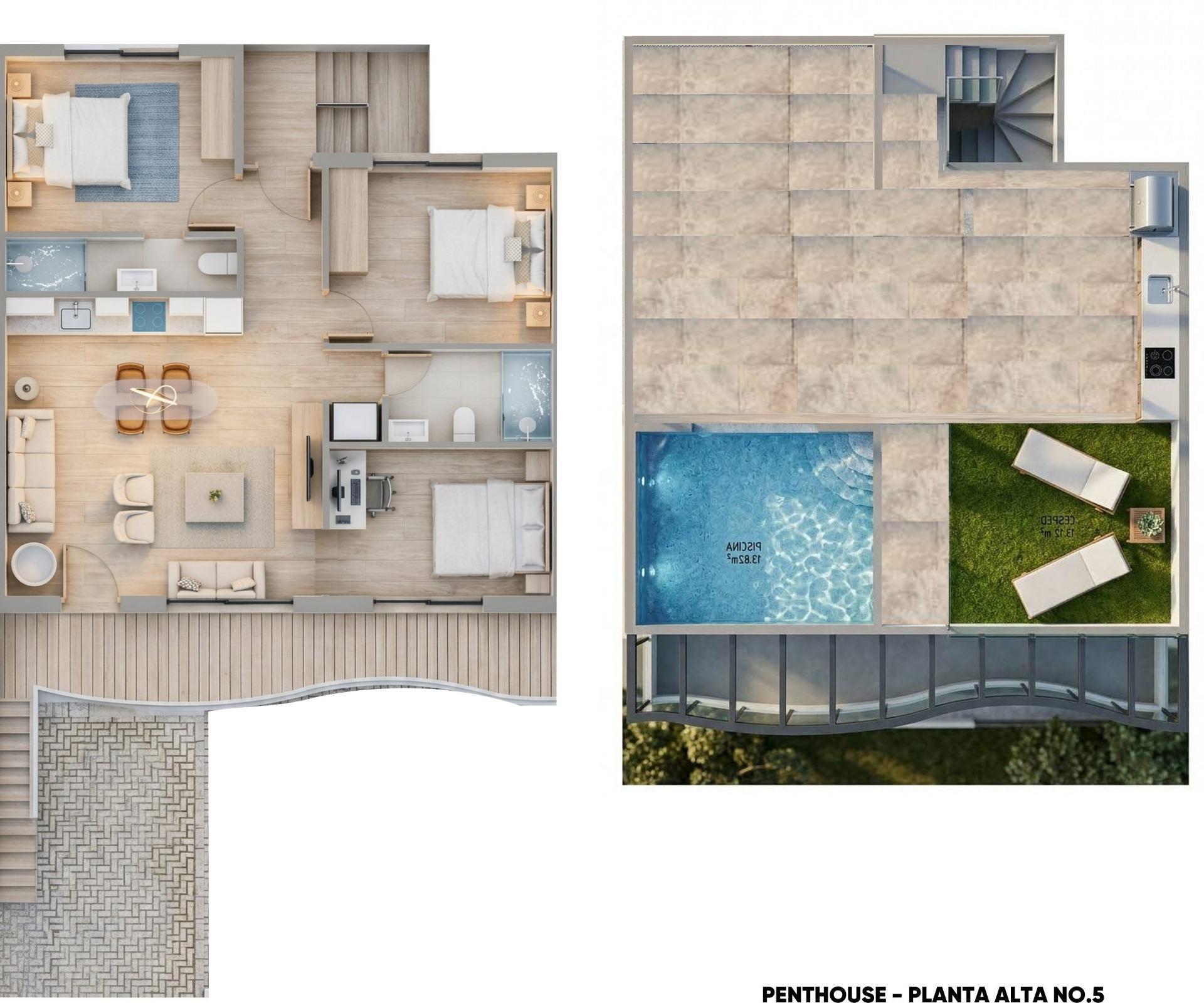 Chalet de obra nueva con piscina privada en Pilar de la Horadada — 3 dorm.
