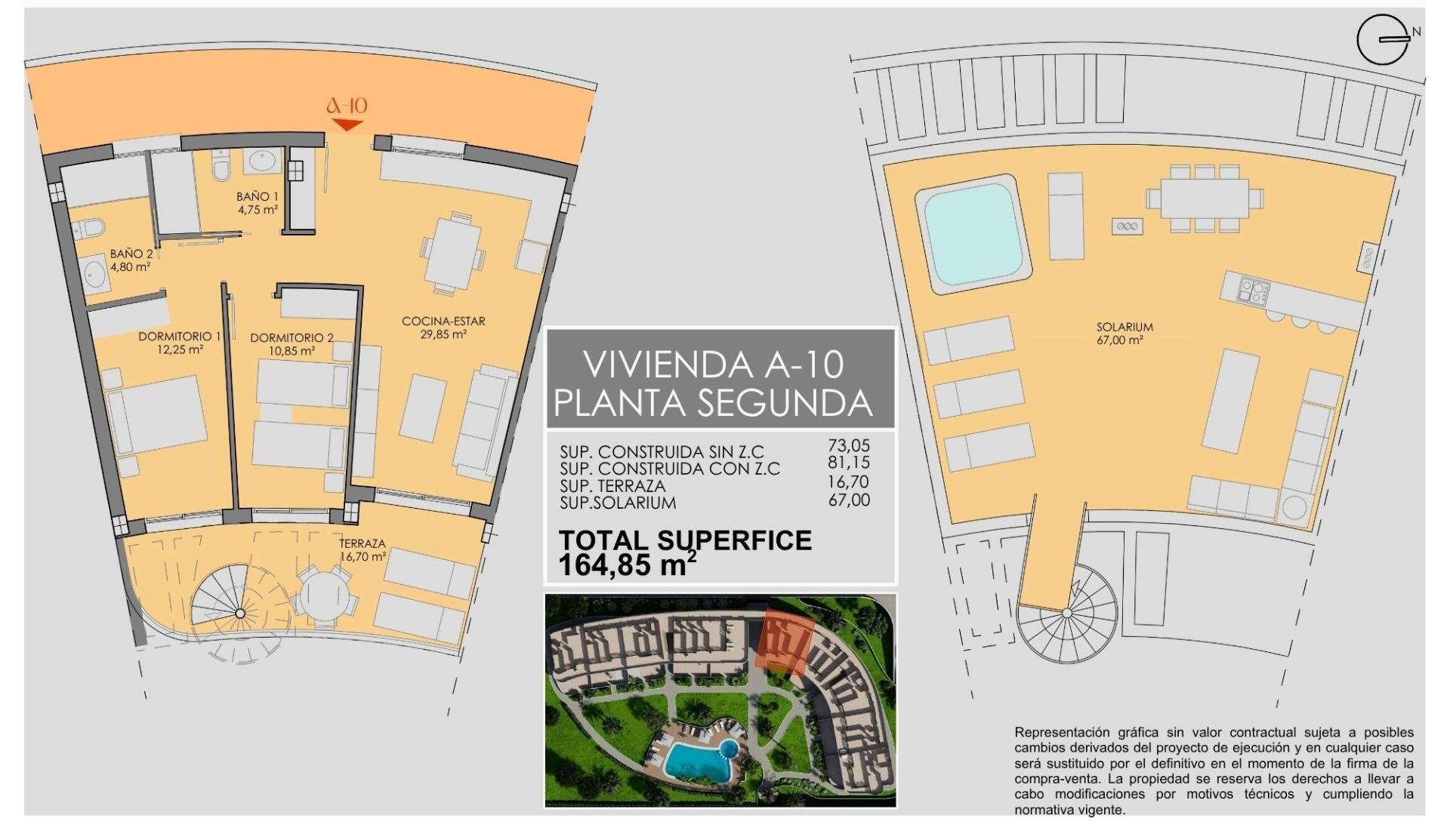Ático Obra Nueva con Piscina Privada en Los Alcázares — 2 dorm.