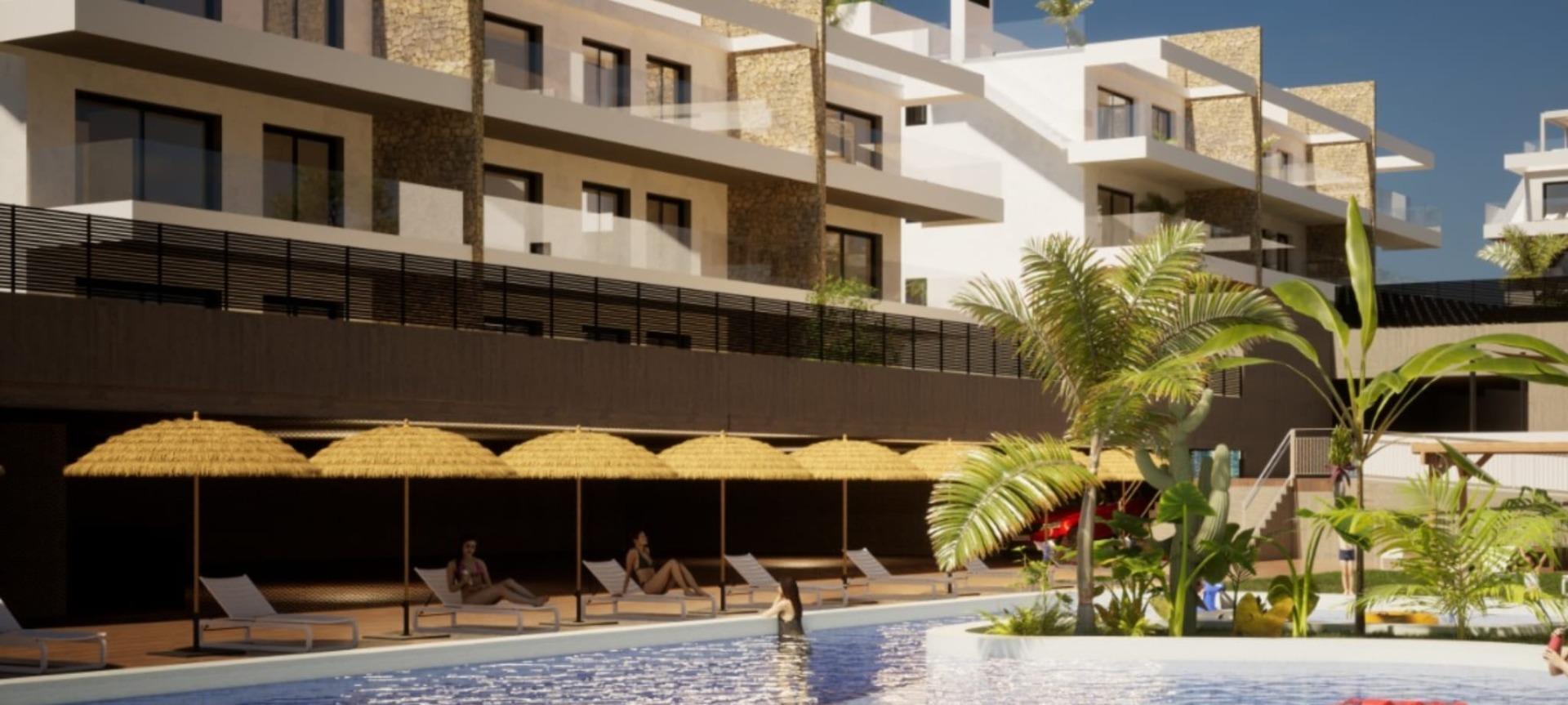 Ático con Piscina Privada y Vistas a Benidorm en Finestrat — Obra Nueva