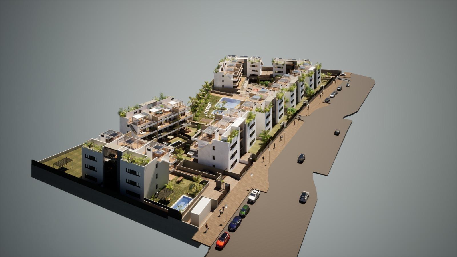 Ático con Piscina Privada y Vistas a Benidorm en Finestrat — Obra Nueva