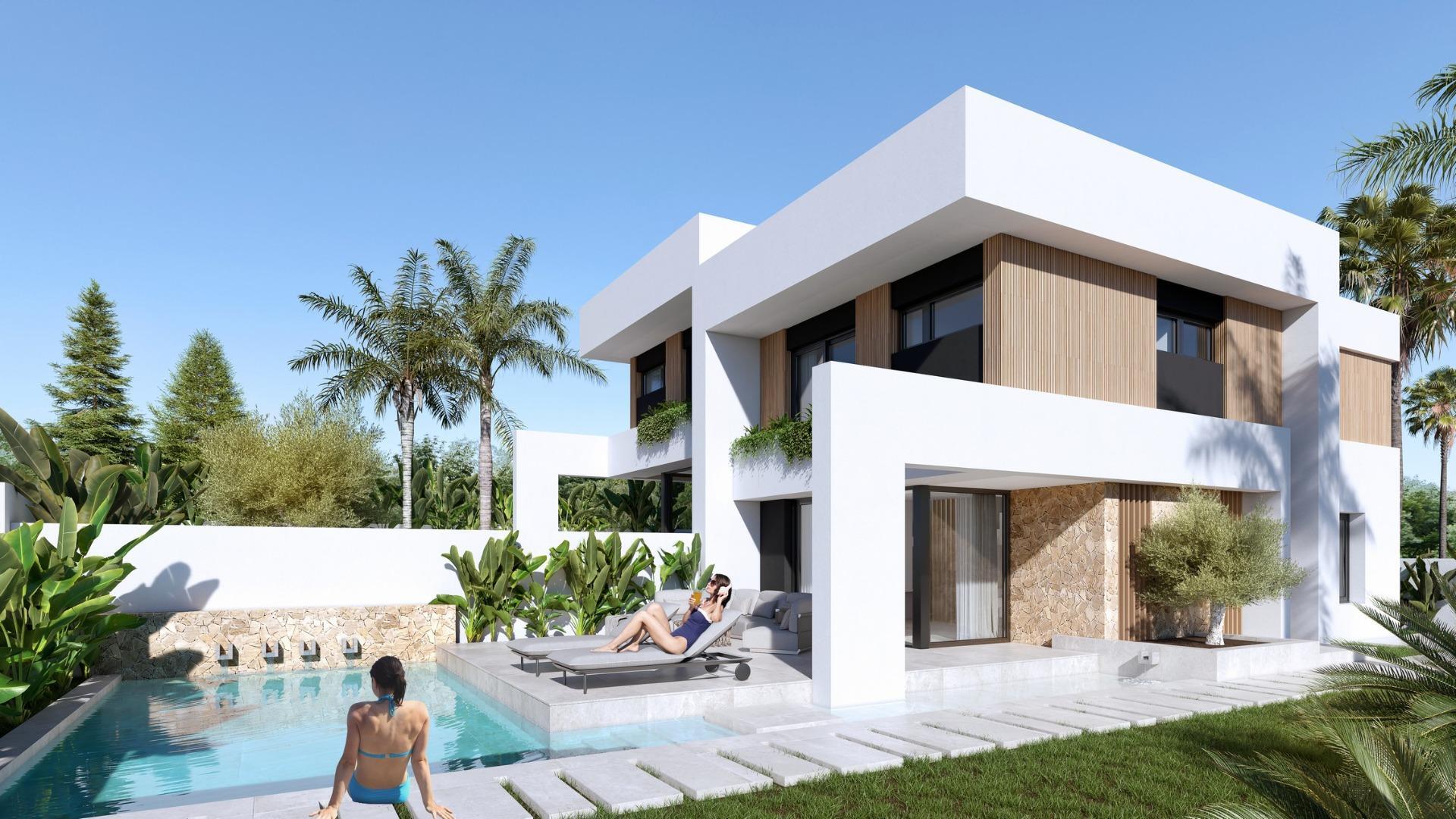 Villa obra nueva con piscina privada en Orihuela Costa — 3 dorm