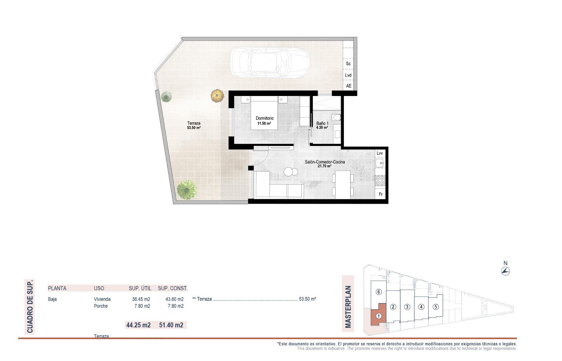 Chalet obra nueva San Pedro del Pinatar con piscina privada — 1 hab