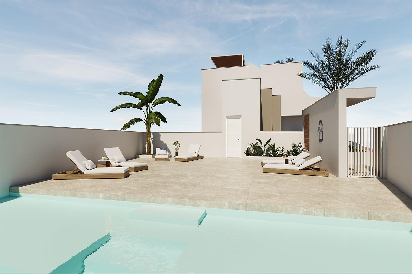 Chalet obra nueva San Pedro del Pinatar con piscina privada — 1 hab