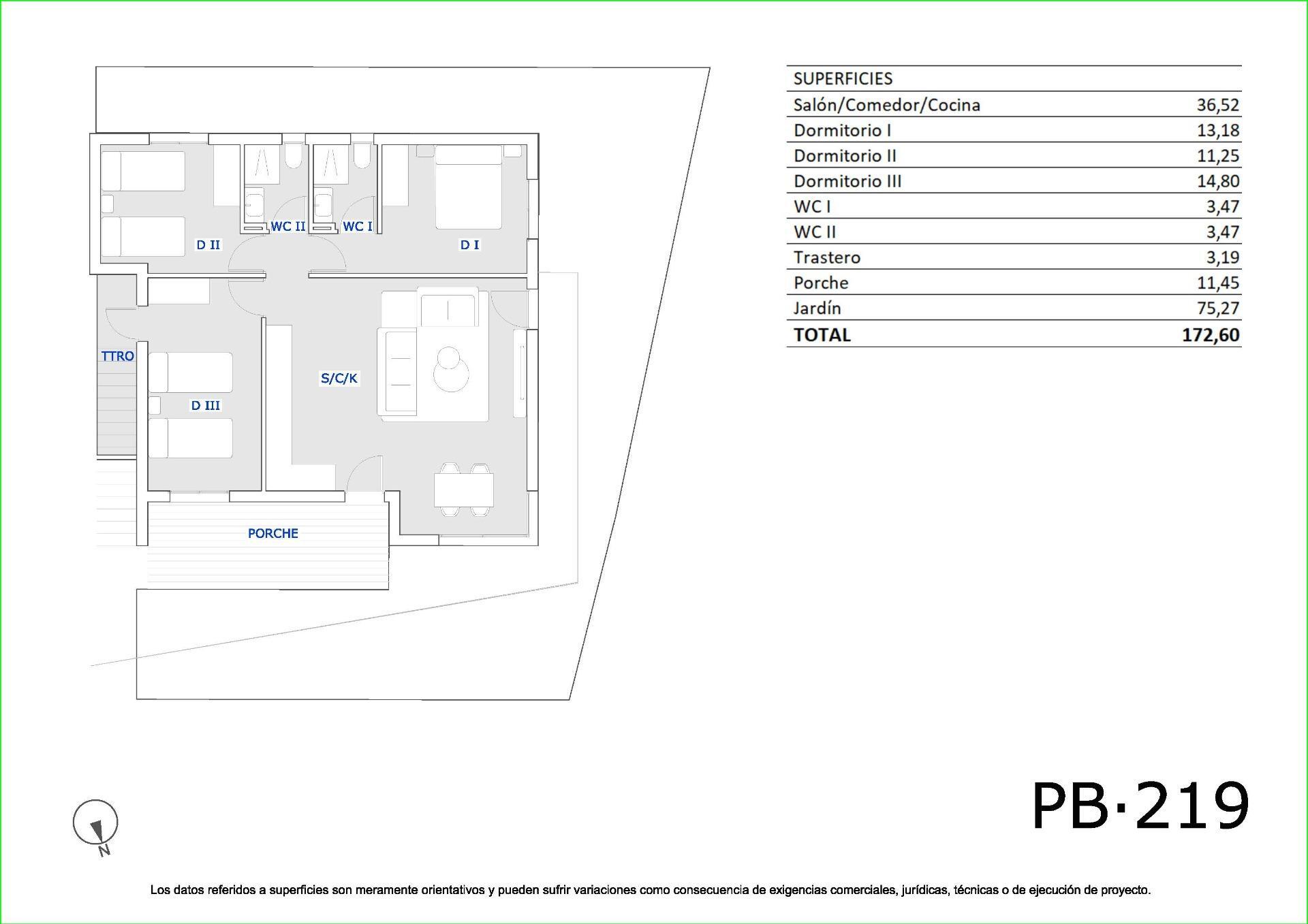 Chalet Obra Nueva con Piscina Privada en San Miguel de Salinas — 3 Dorm.