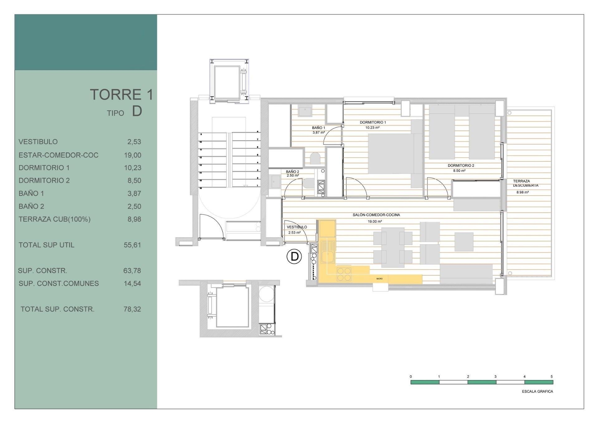 Apartamento Obra Nueva con Piscina Privada en Guardamar del Segura — 2 Dorm.