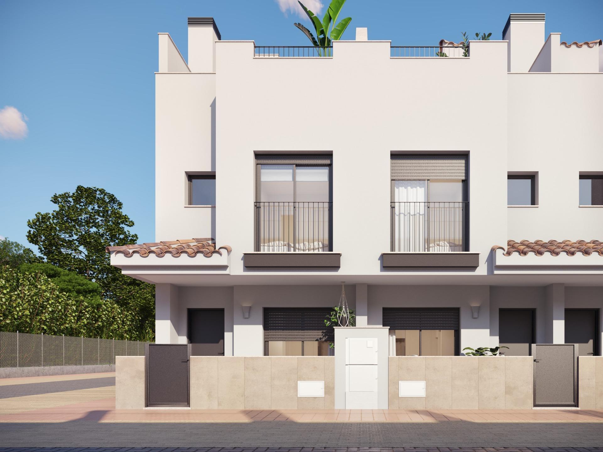 Obra Nueva en Torre Pacheco: Adosado con Piscina Privada — 3 Dorm.