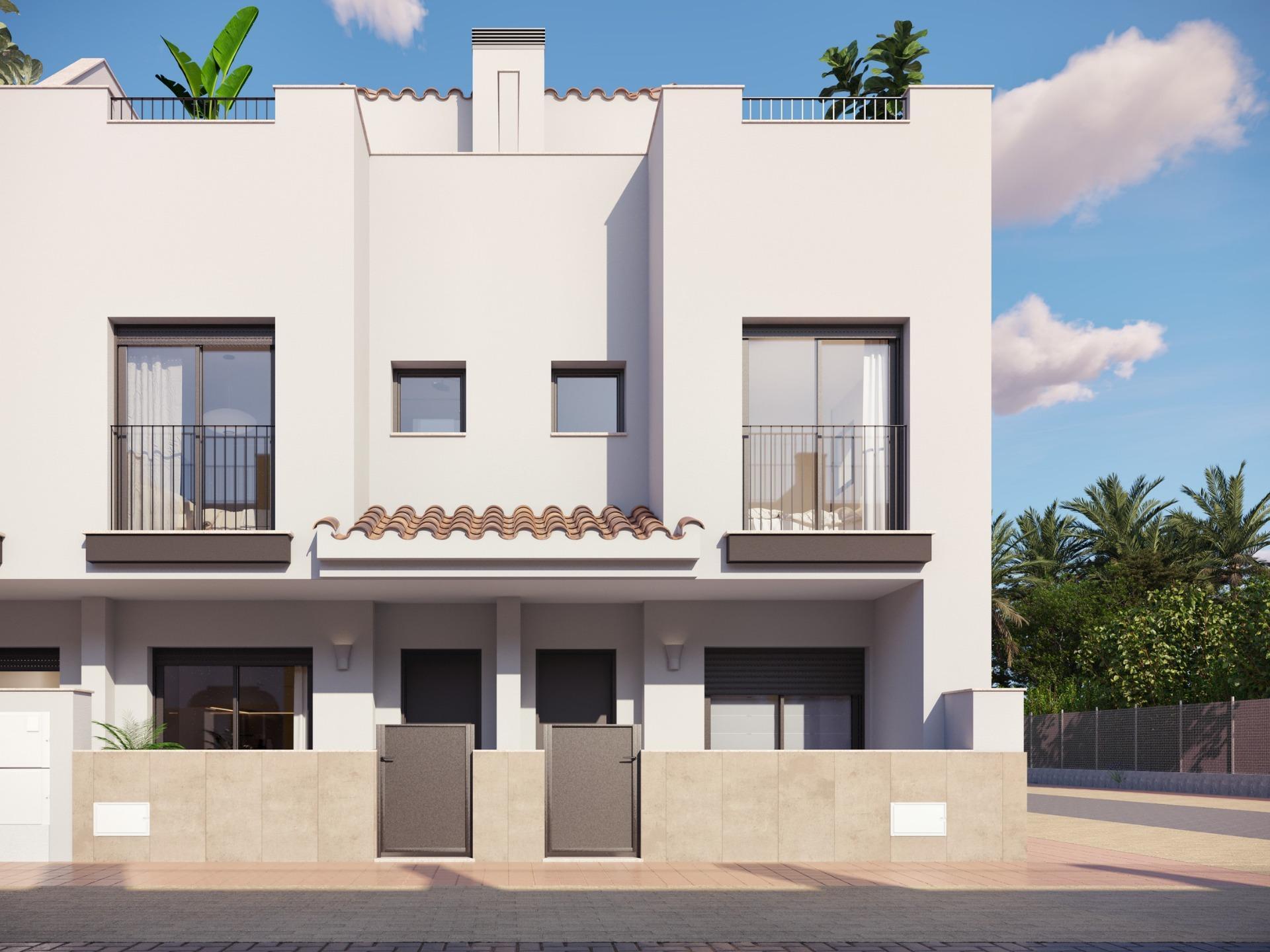 Obra Nueva en Torre Pacheco: Adosado con Piscina Privada — 3 Dorm.