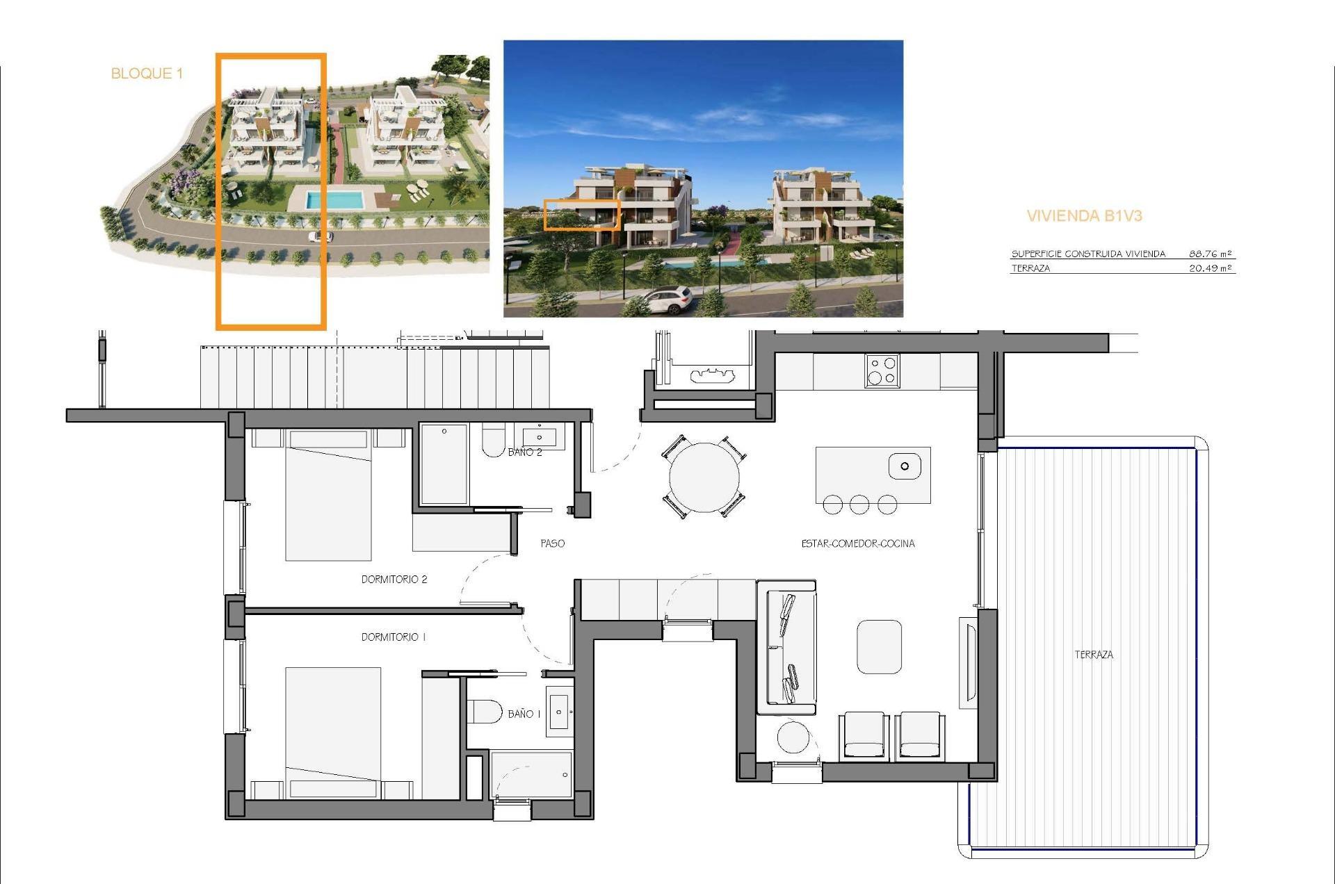 Apartamento Obra Nueva con Piscina Privada en Fuente Álamo Golf