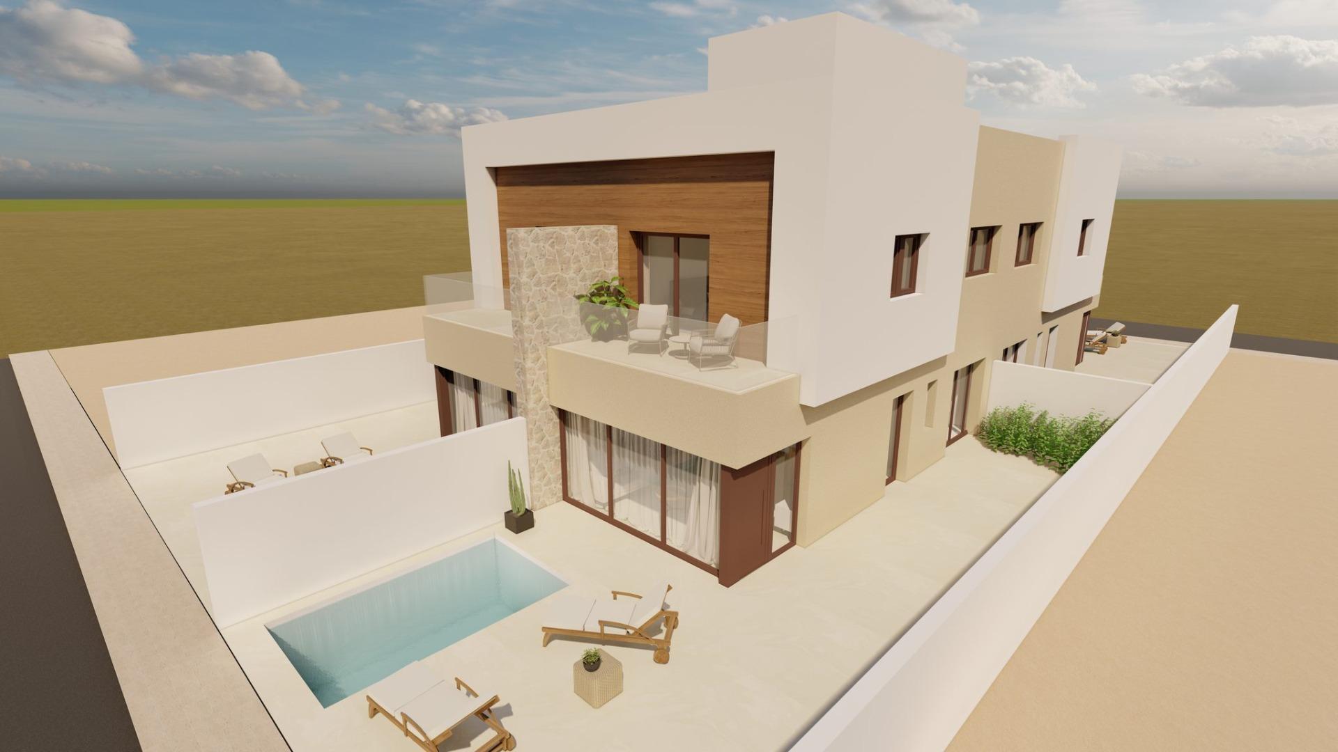 Villa obra nueva San Javier con piscina privada — 3 dorm.