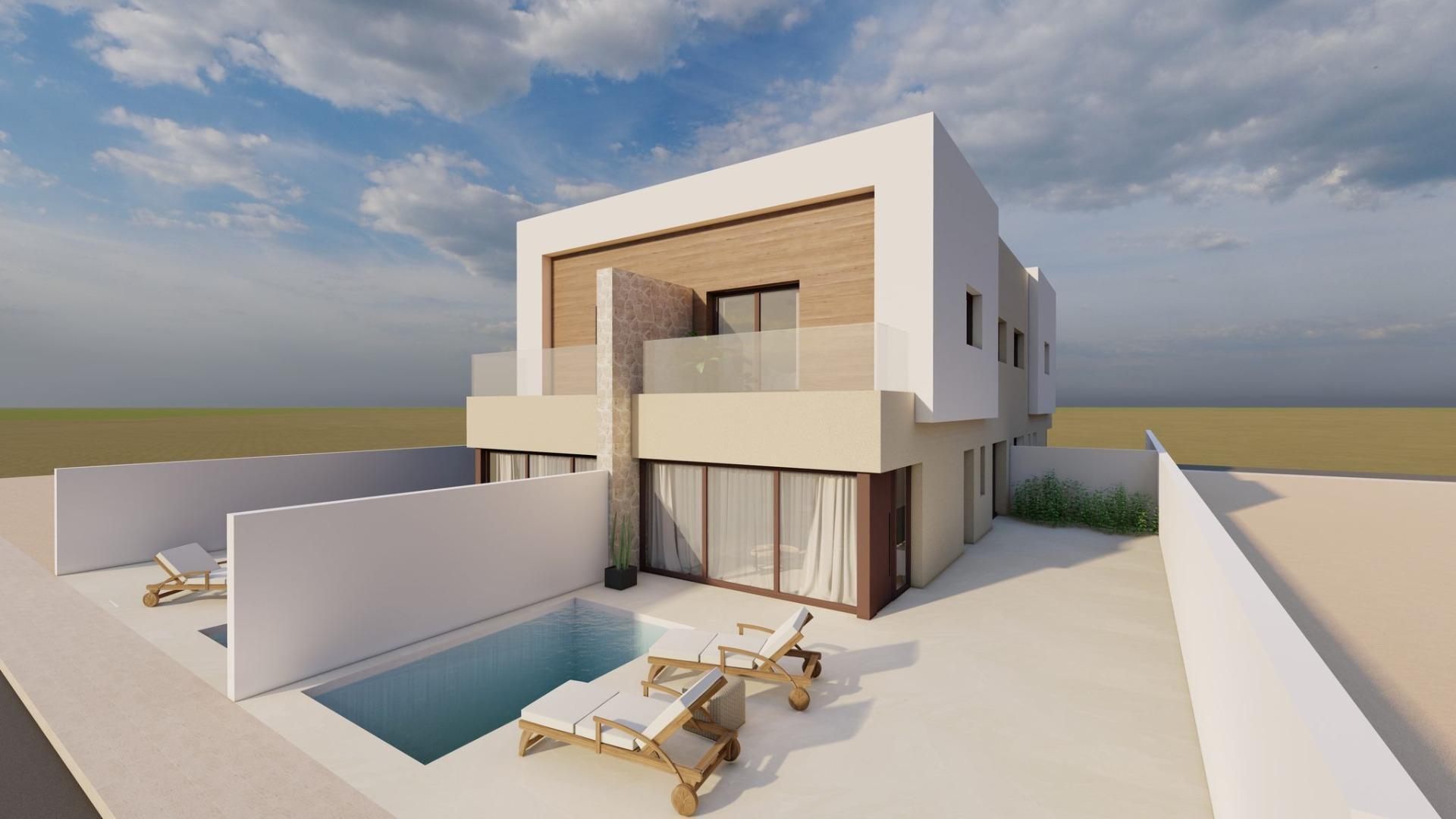 Villa obra nueva San Javier con piscina privada — 3 dorm.