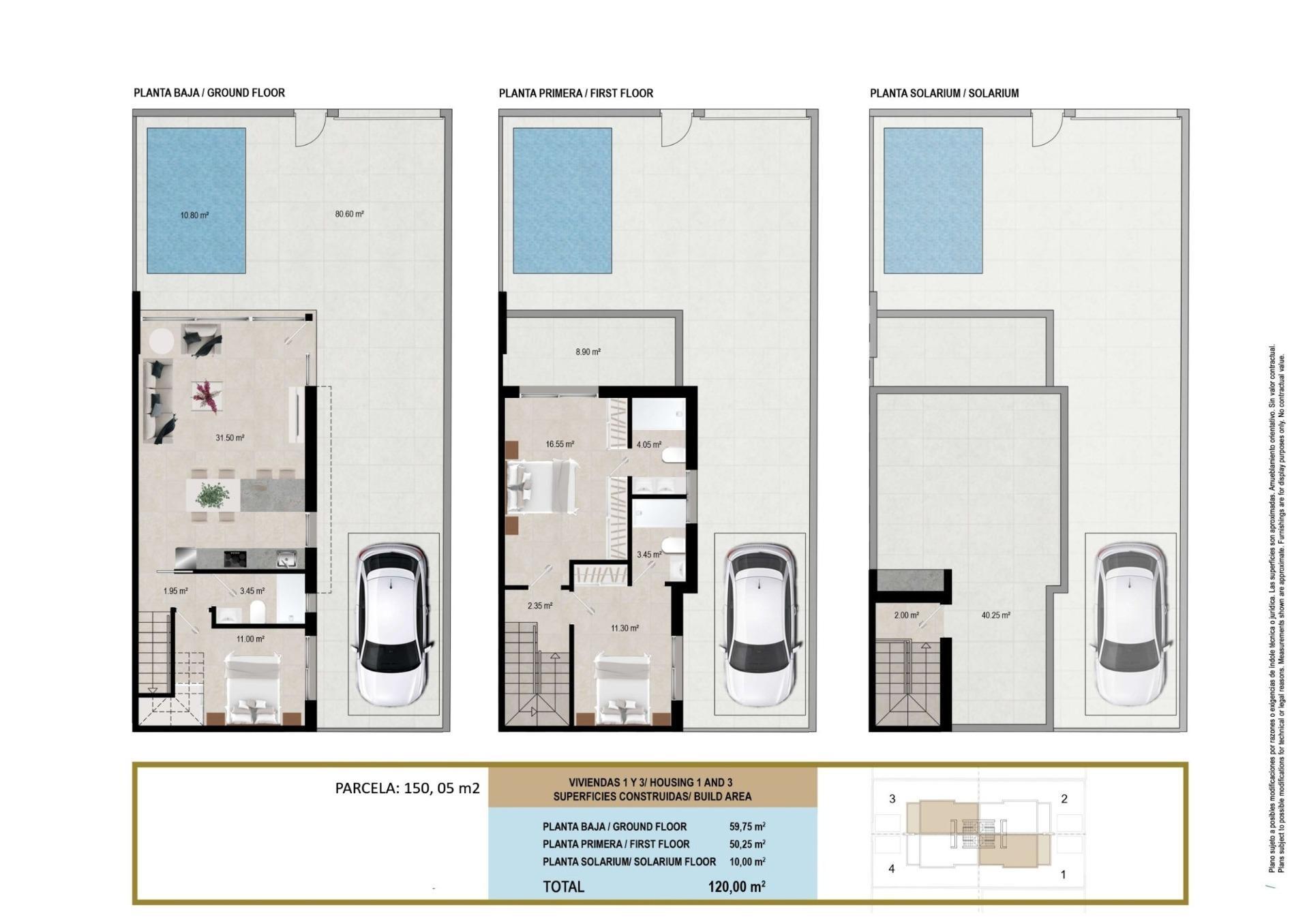Villa obra nueva San Javier con piscina privada — 3 dorm.