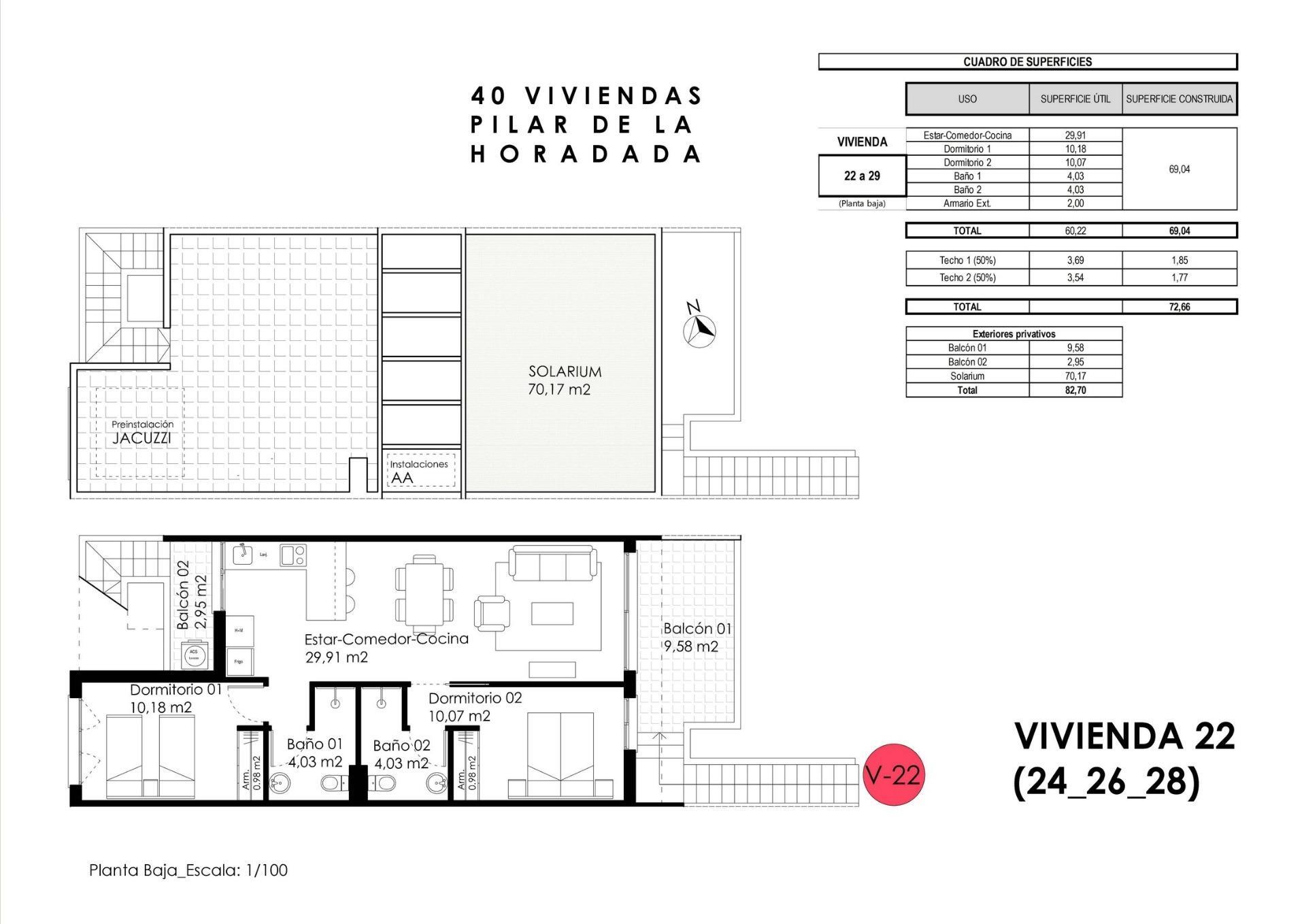 Bungalow Obra Nueva con Piscina Privada en Pilar de la Horadada — Hogar Mediterráneo
