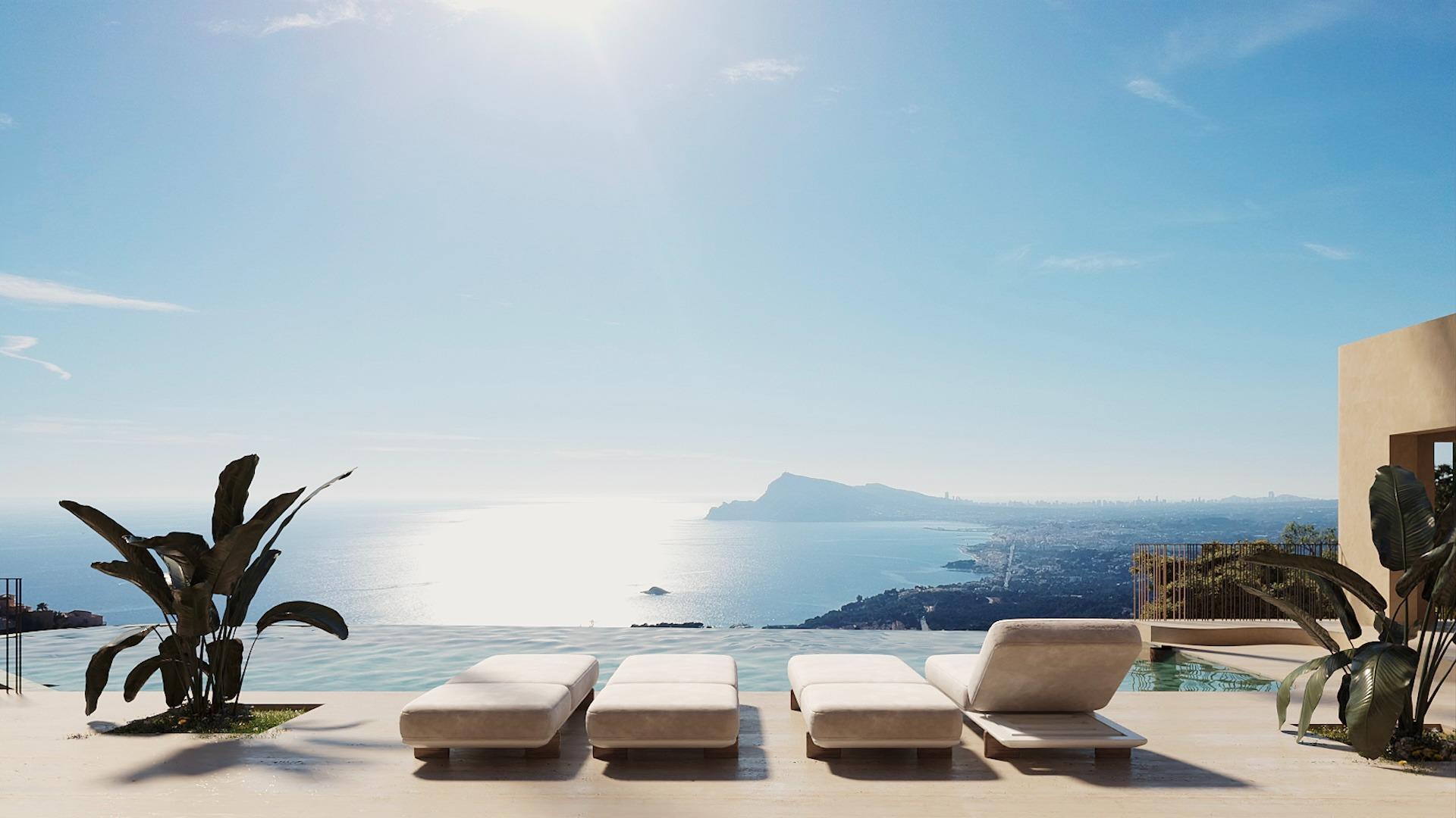 Villa Obra Nueva en Altea Hills con Piscina y Vistas al Mar — 4 Dorm