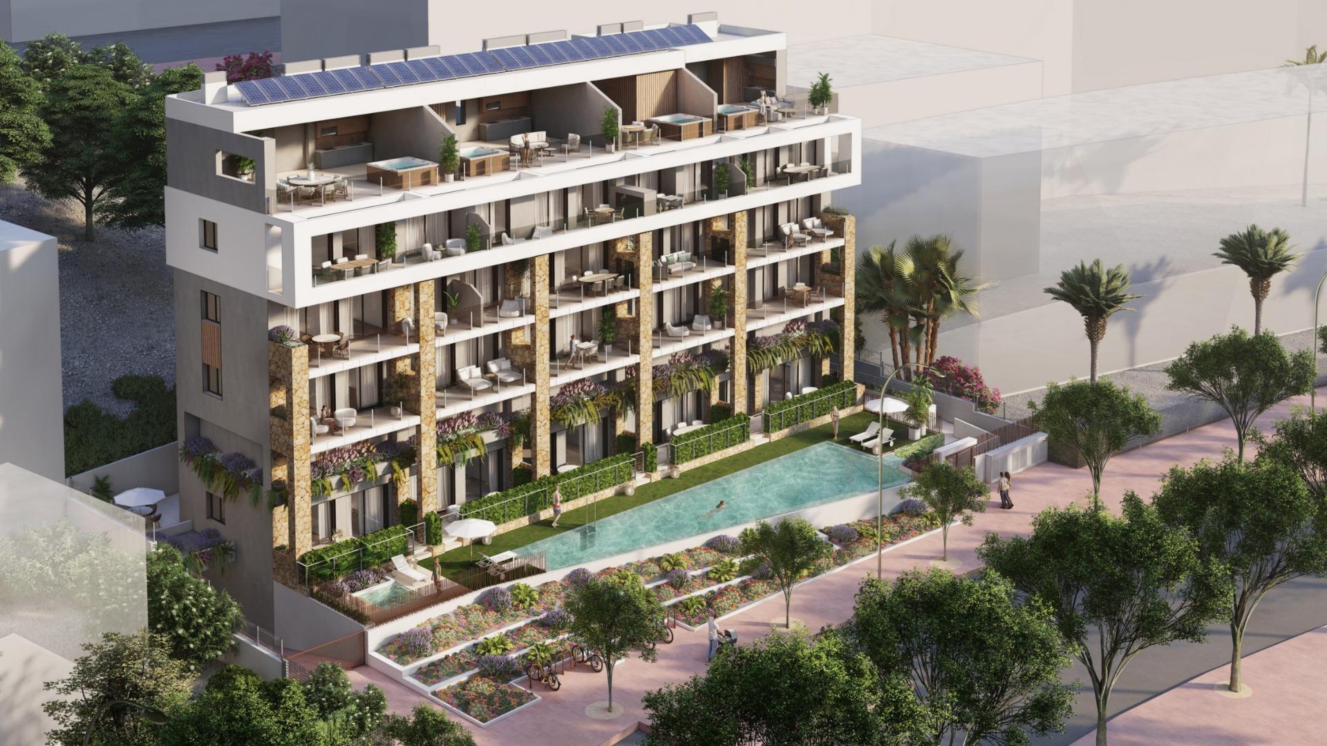 Apartamento Obra Nueva con Piscina Privada en Villajoyosa — Vistas al Mar