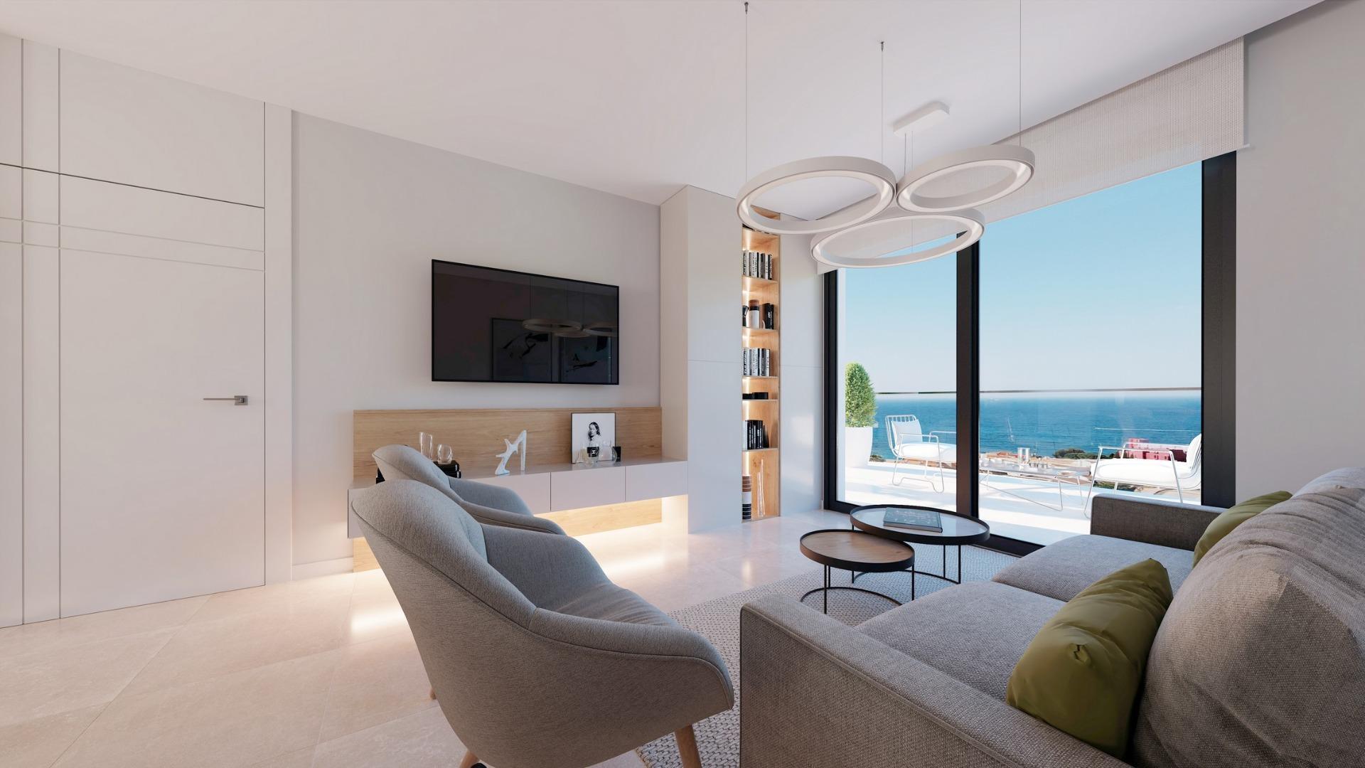 Apartamento Obra Nueva con Piscina Privada en Villajoyosa — Vistas al Mar