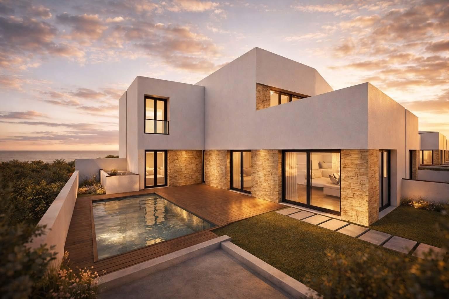 Villa de obra nueva con jardín y terraza en Bigastro — 3 dorm. y 142 m²