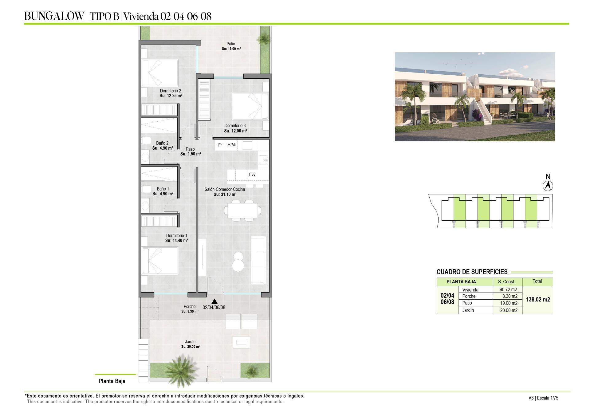 Chalet de obra nueva con piscina privada en Condado de Alhama Golf — 3 dorm.