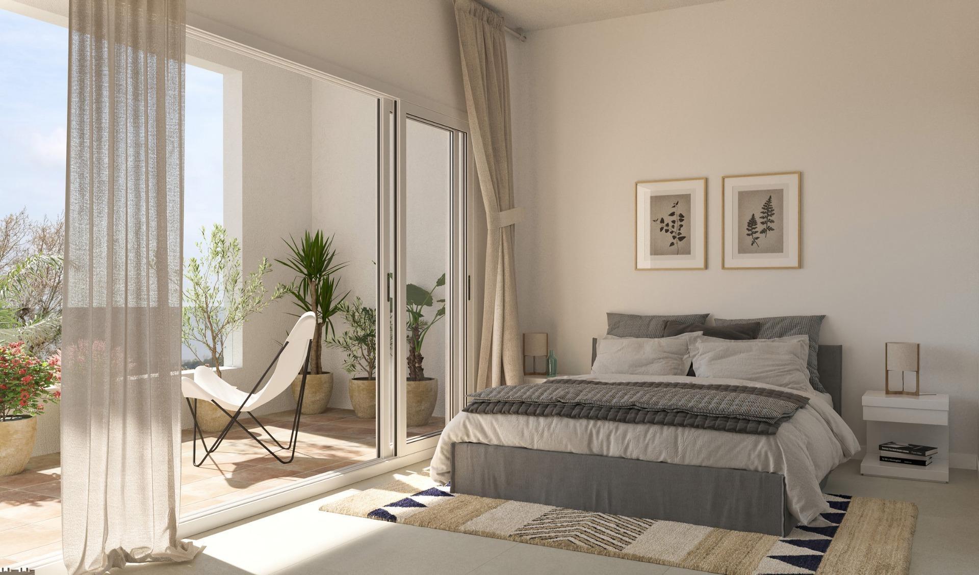 Adosado de obra nueva en Monforte del Cid con piscina privada y vistas al golf