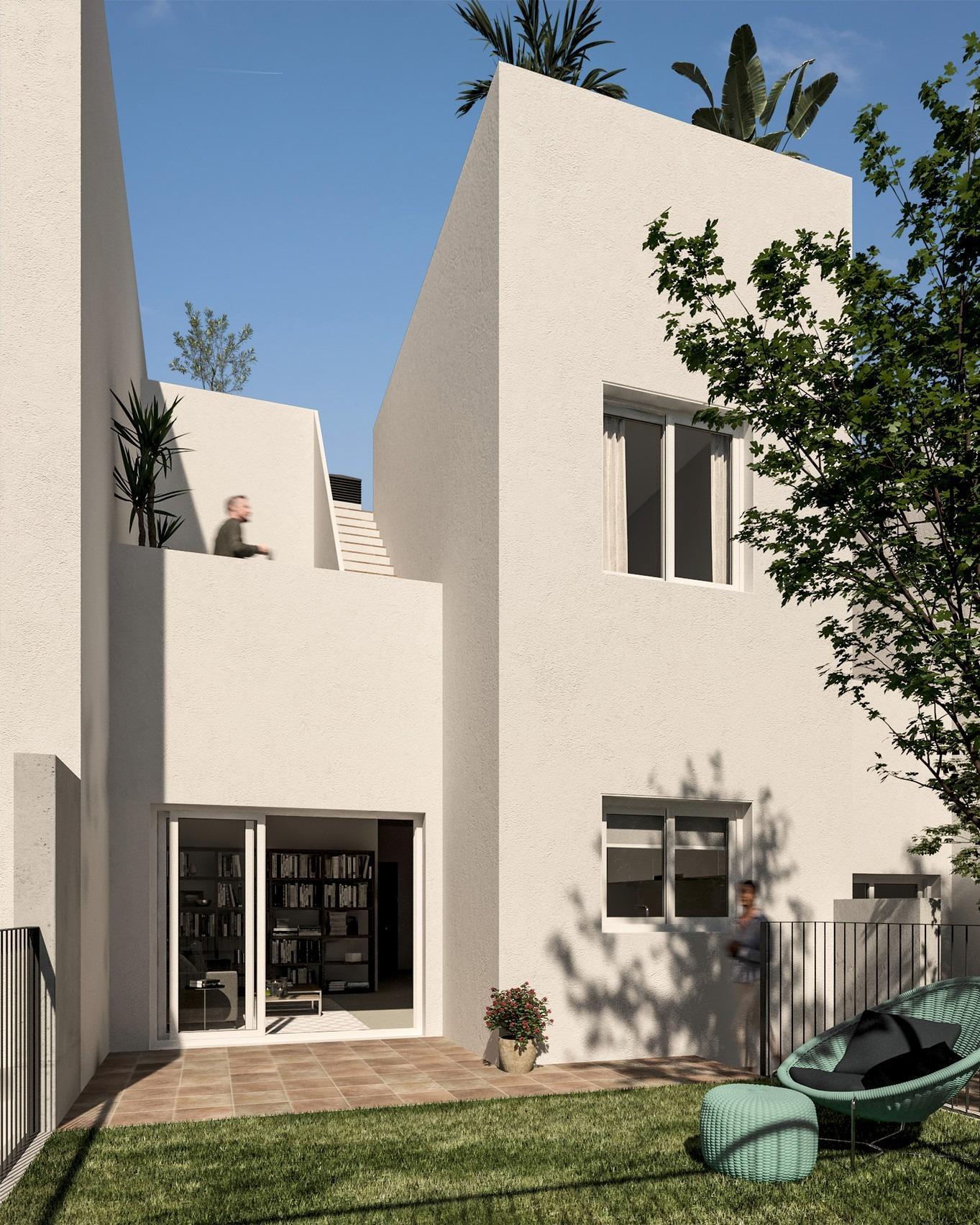 Adosado de obra nueva en Monforte del Cid con piscina privada y vistas al golf