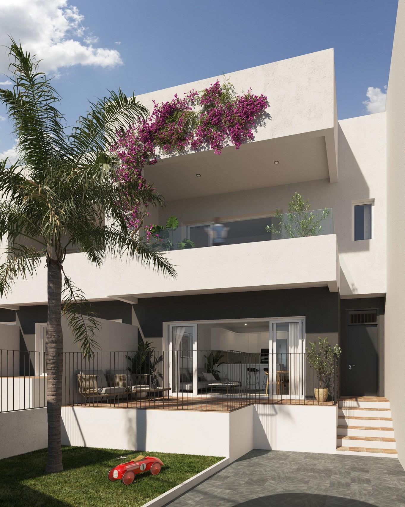 Adosado de obra nueva en Monforte del Cid con piscina privada y vistas al golf