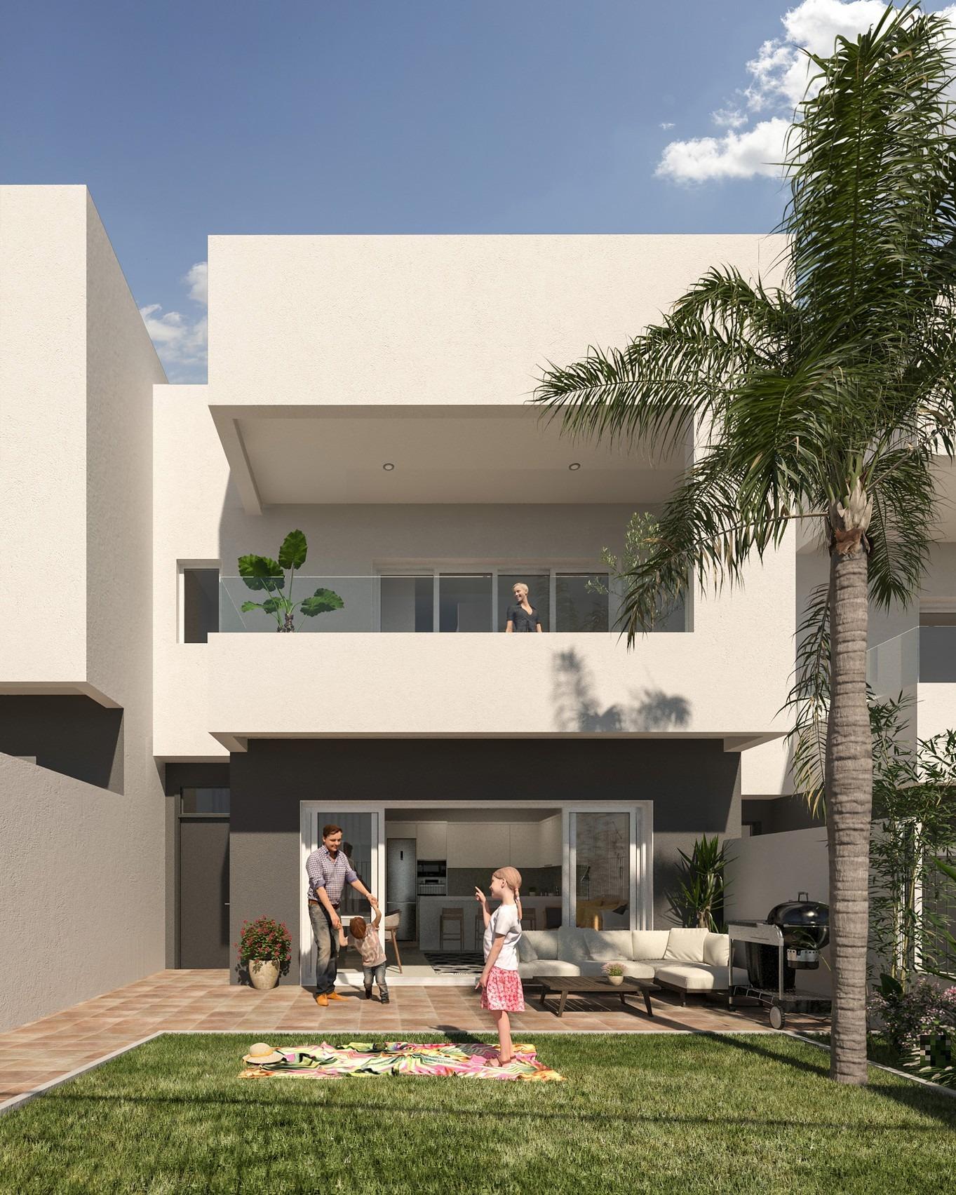 Adosado de obra nueva en Monforte del Cid con piscina privada y vistas al golf