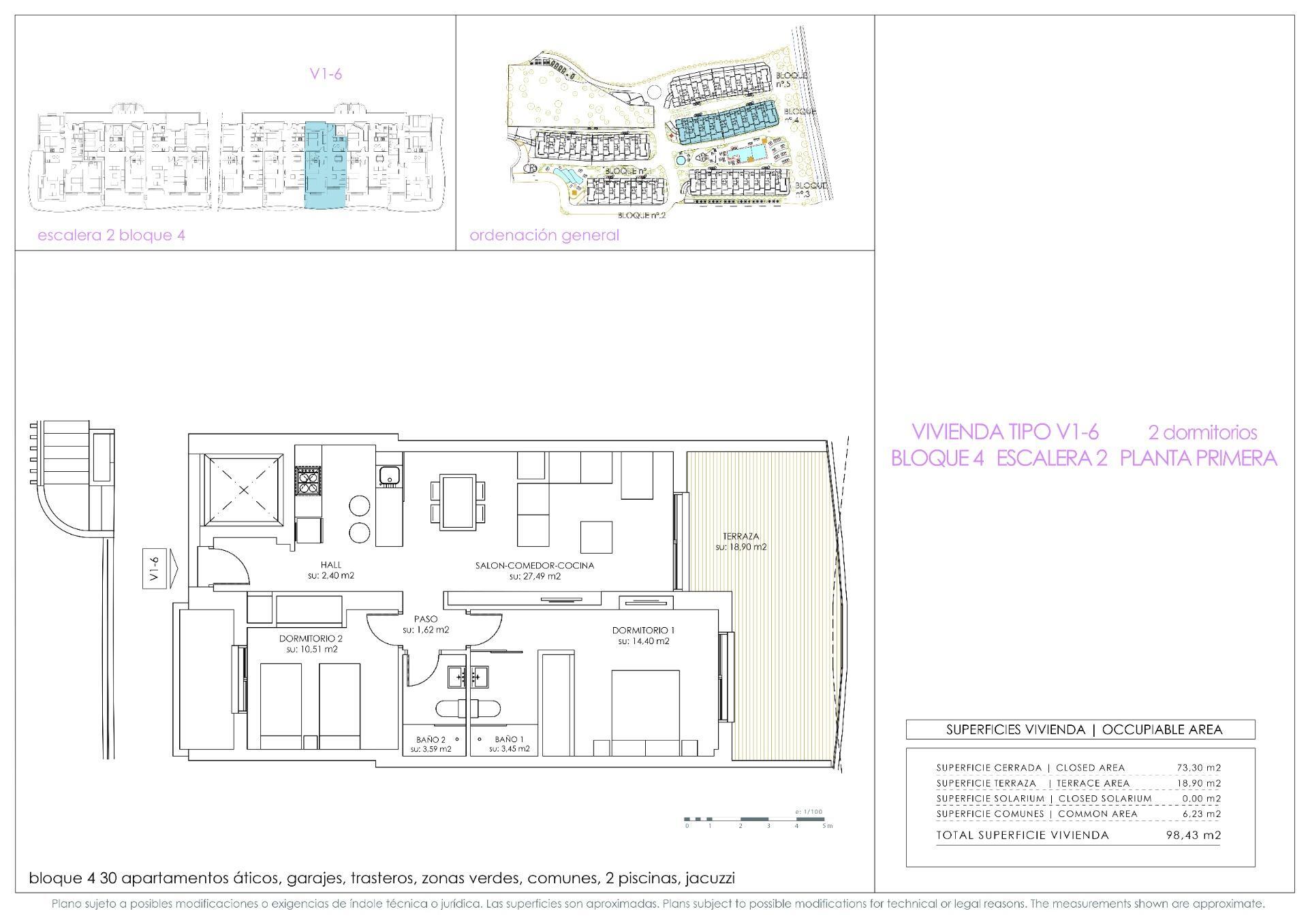 Apartamento de obra nueva con piscina privada en Playa Flamenca — 2 dorm.