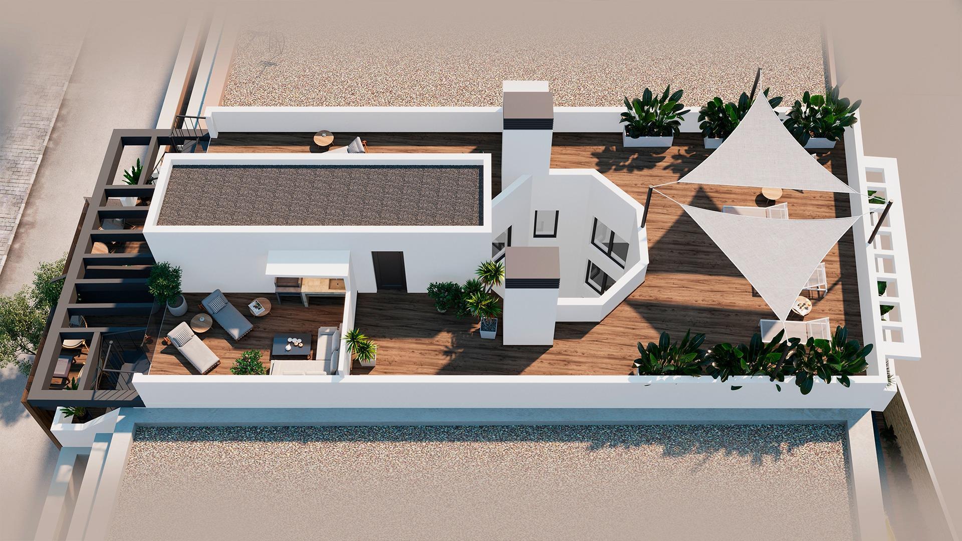 Apartamento de Obra Nueva a 250m de Playa del Cura en Torrevieja — 1 Dorm.