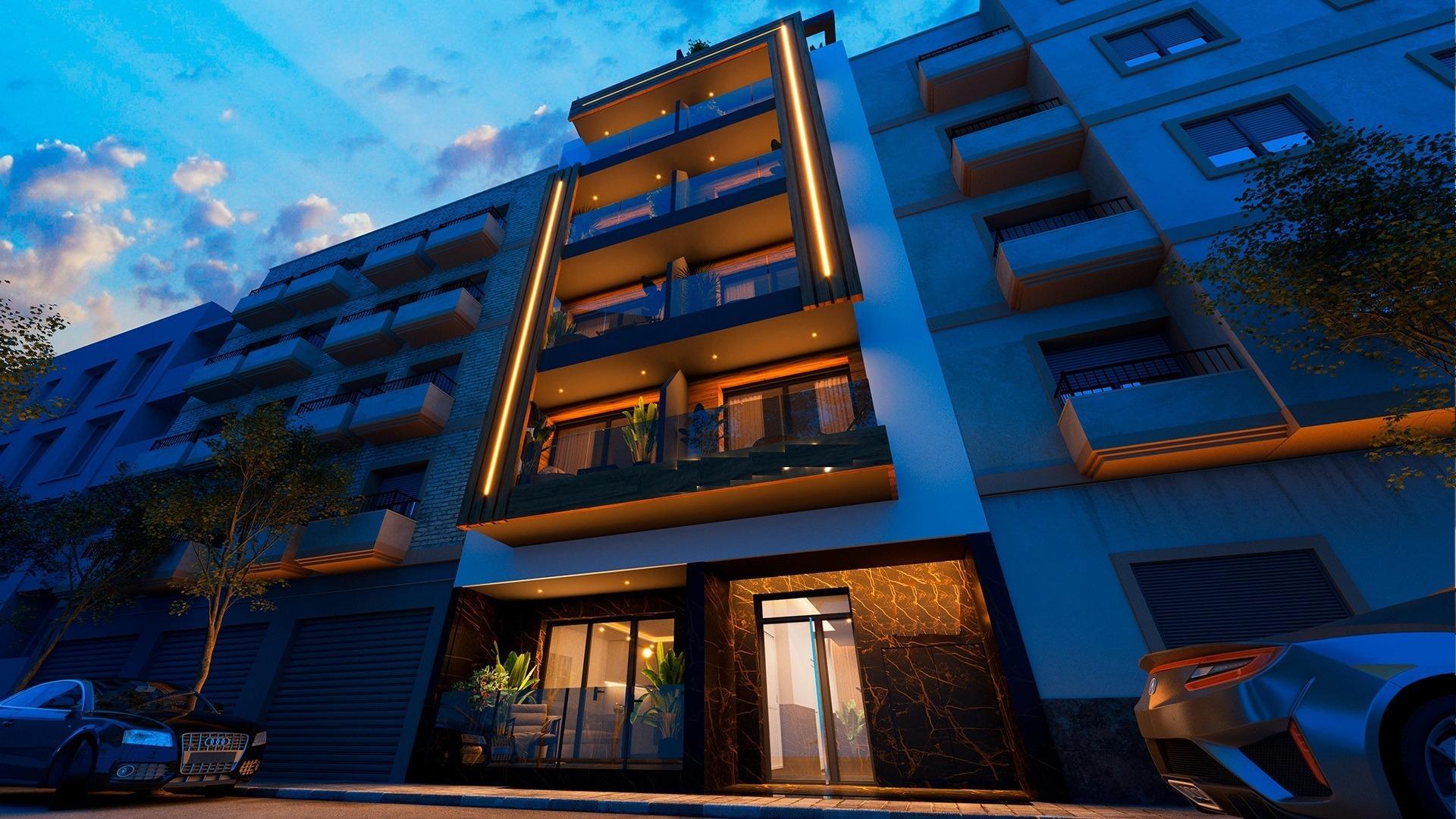 Apartamento de Obra Nueva a 250m de Playa del Cura en Torrevieja — 1 Dorm.