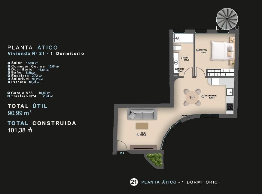 Ático de lujo con piscina privada a 200m del Puerto de Torrevieja