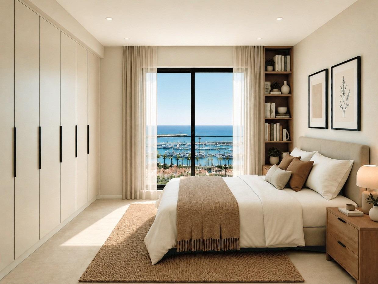Apartamento de lujo en Torrevieja a 100m del puerto — Obra nueva con piscina