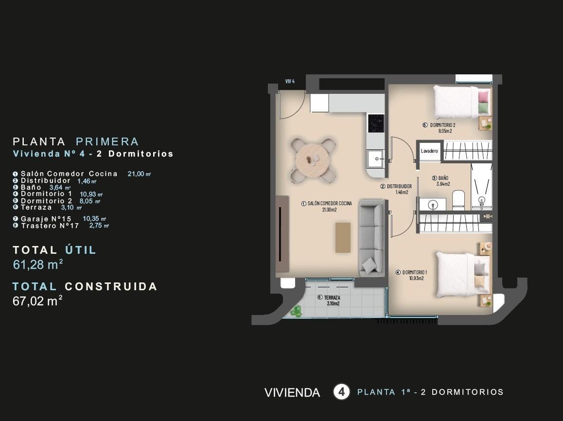 Apartamento de obra nueva con piscina a 100m del puerto de Torrevieja — 2 dorm.