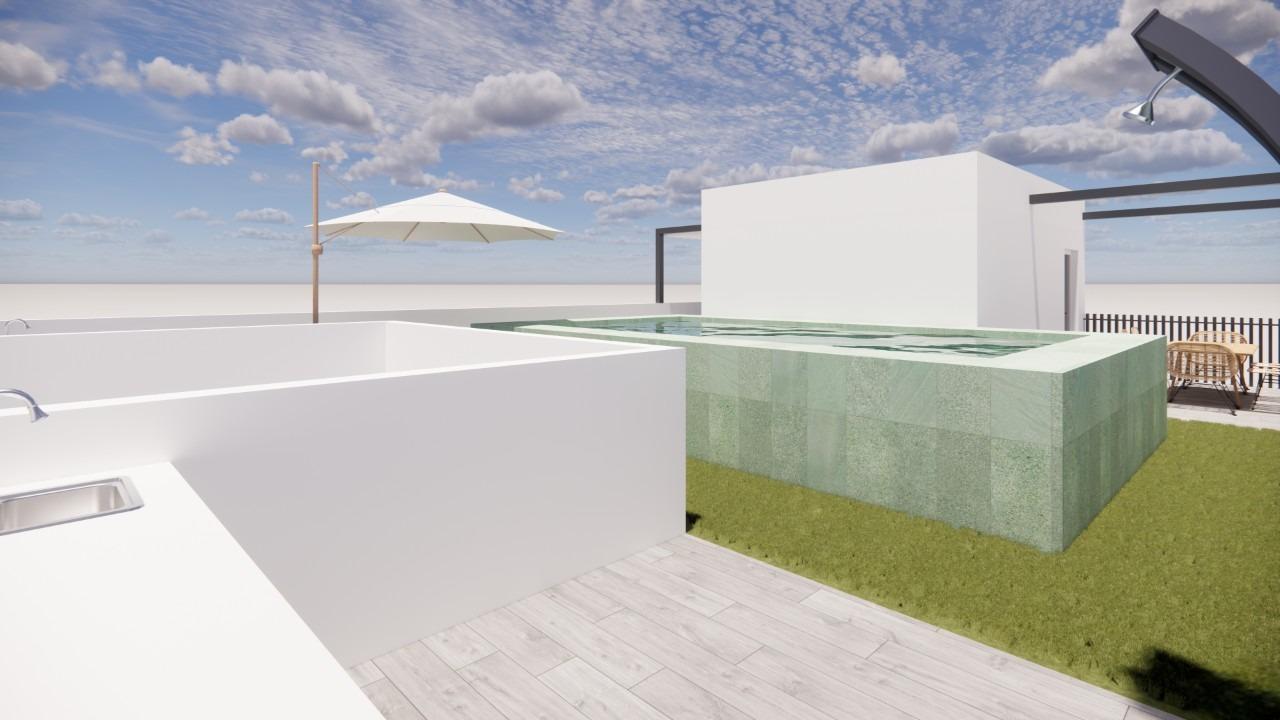Apartamento a 100m de la playa en Torre de la Horadada — Piscina y 2 dormitorios