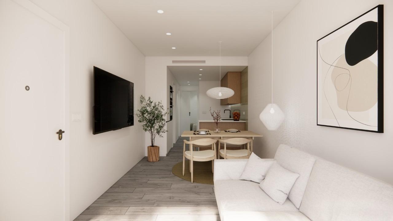 Apartamento a 100m de la playa en Torre de la Horadada — Piscina y 2 dormitorios