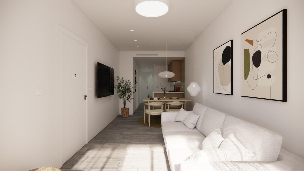 Apartamento a 100m de la playa en Torre de la Horadada — Piscina y 2 dormitorios