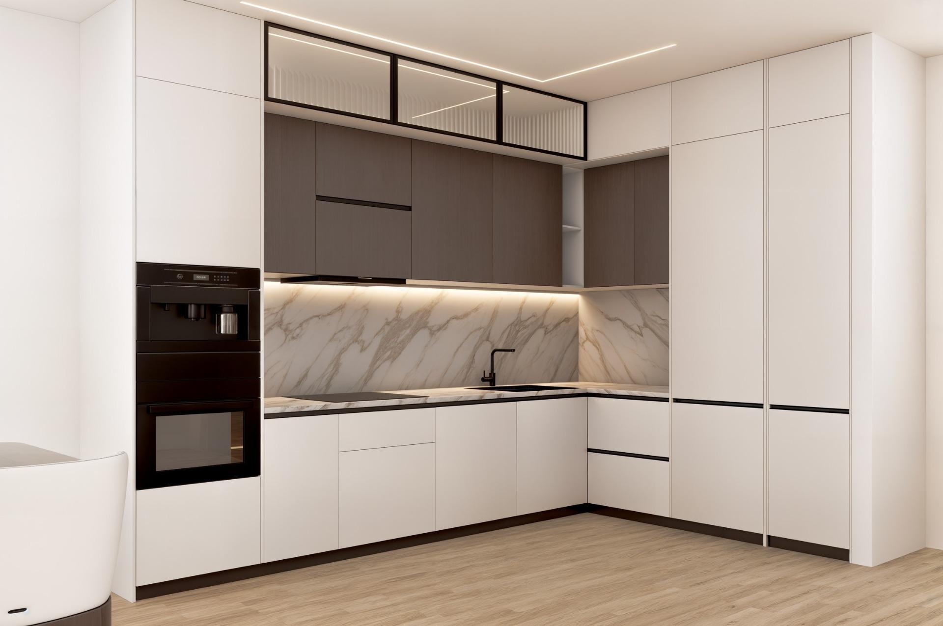 Apartamento de obra nueva con piscina privada y vistas al mar en Finestrat - 2 hab.