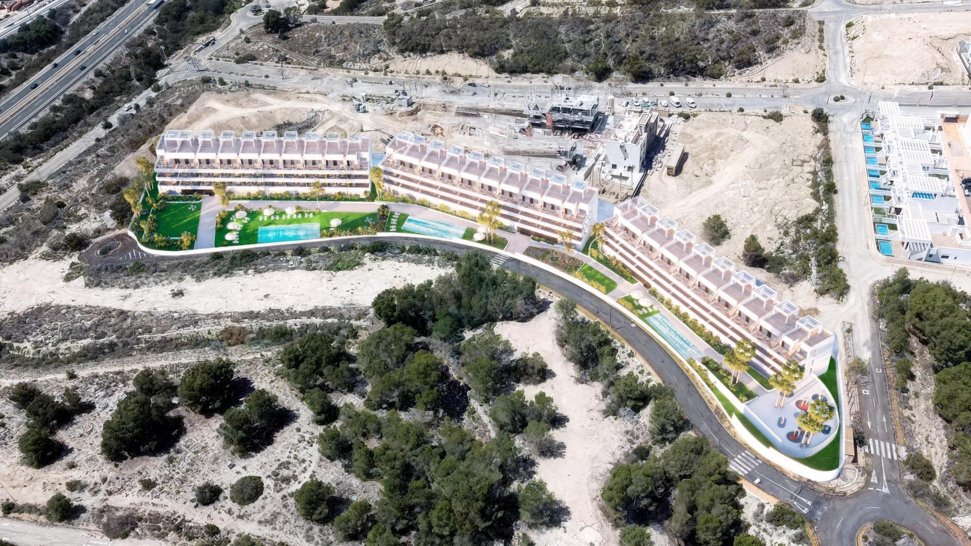 Apartamento de obra nueva con piscina privada y vistas al mar en Finestrat - 2 hab.