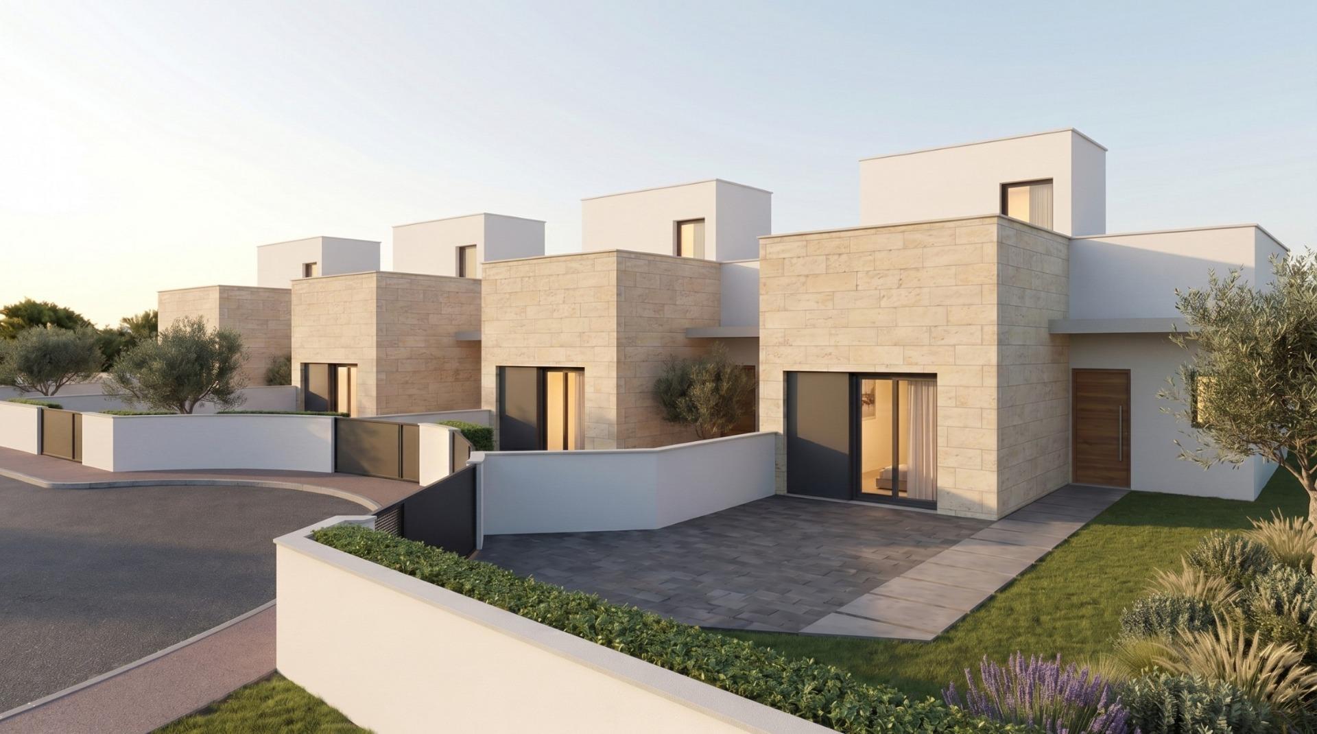 Villa de obra nueva con piscina privada y solárium en Mazarrón — 3 dorm.